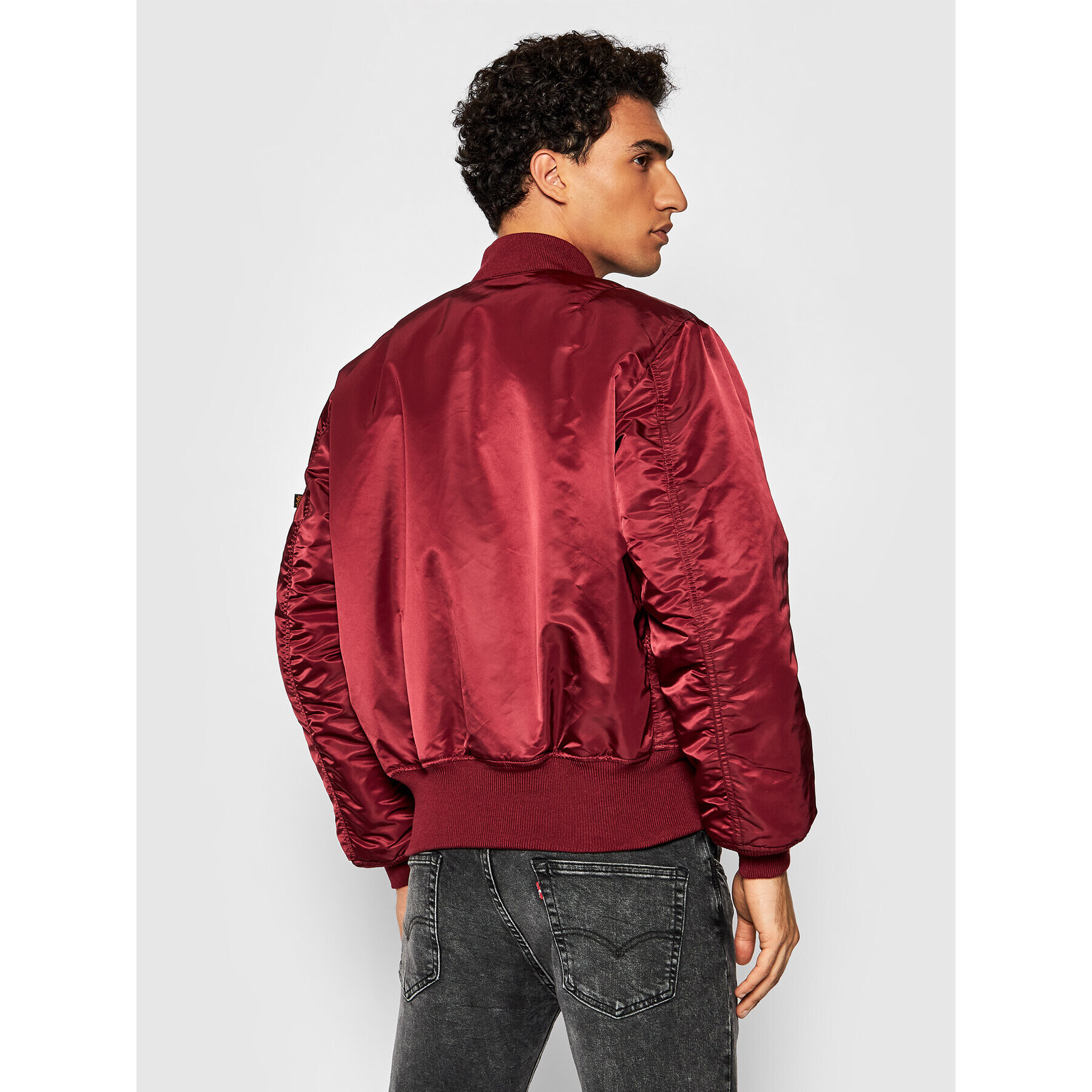 Alpha Industries Bundy bomber Ma-1 100101 Bordová Regular Fit - Pepit.sk