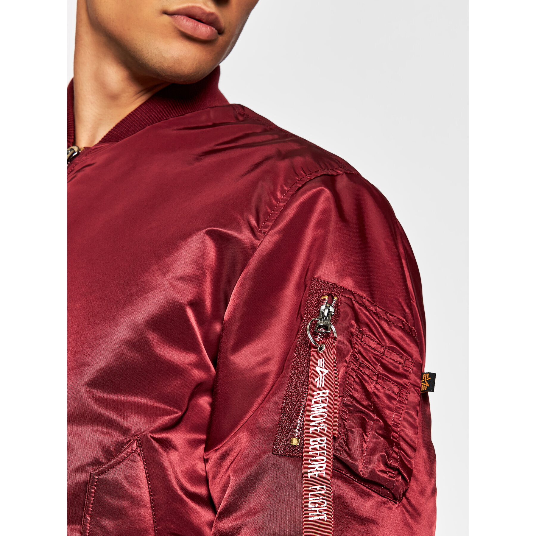 Alpha Industries Bundy bomber Ma-1 100101 Bordová Regular Fit - Pepit.sk