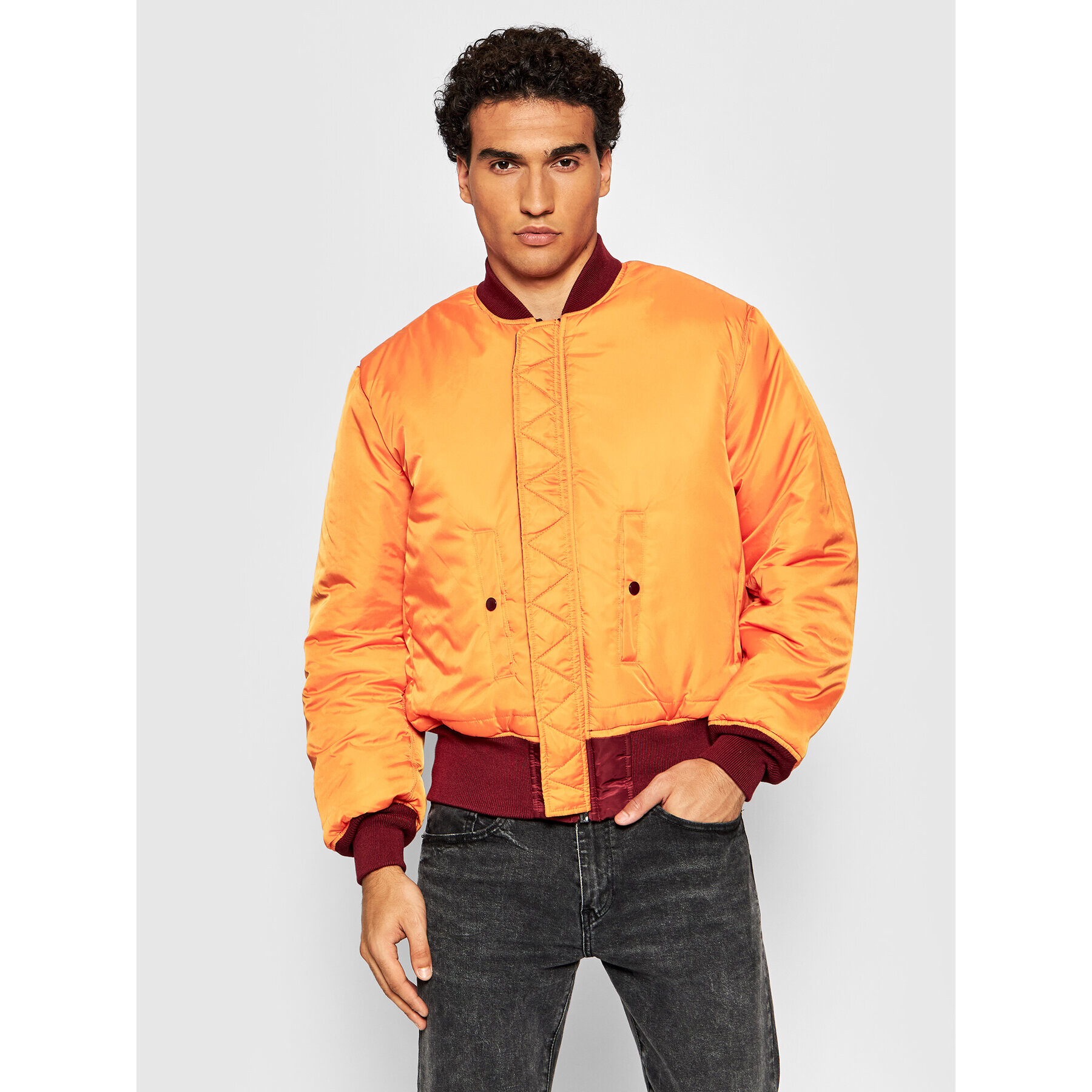 Alpha Industries Bundy bomber Ma-1 100101 Bordová Regular Fit - Pepit.sk