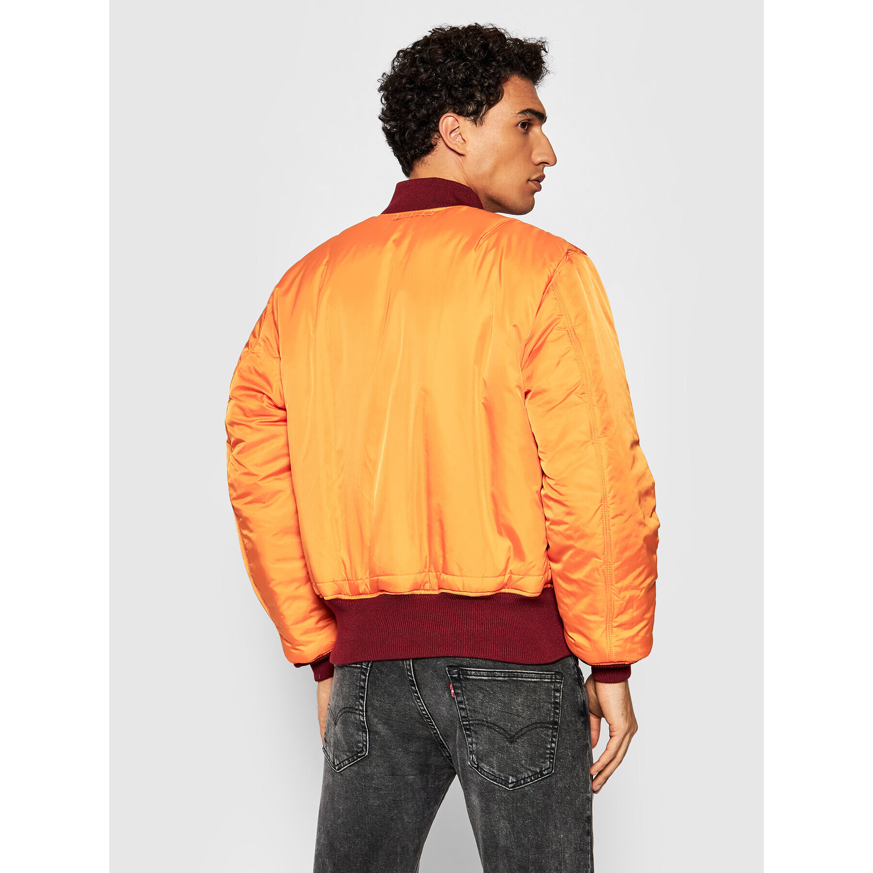 Alpha Industries Bundy bomber Ma-1 100101 Bordová Regular Fit - Pepit.sk