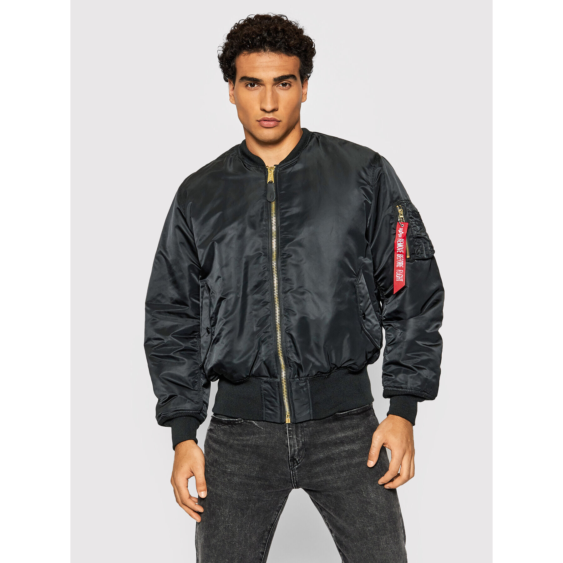 Alpha Industries Bundy bomber Ma-1 100101 Čierna Regular Fit - Pepit.sk