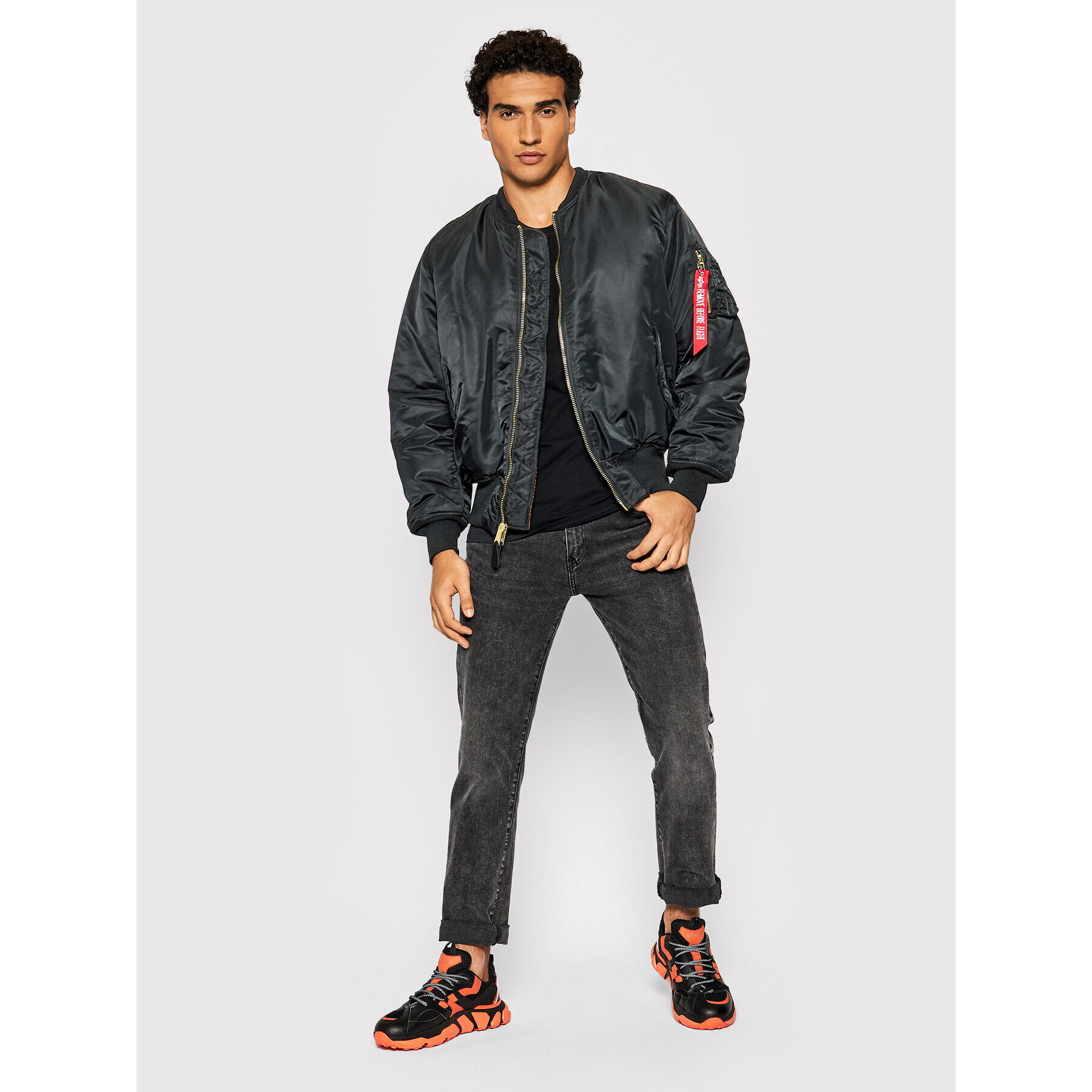 Alpha Industries Bundy bomber Ma-1 100101 Čierna Regular Fit - Pepit.sk