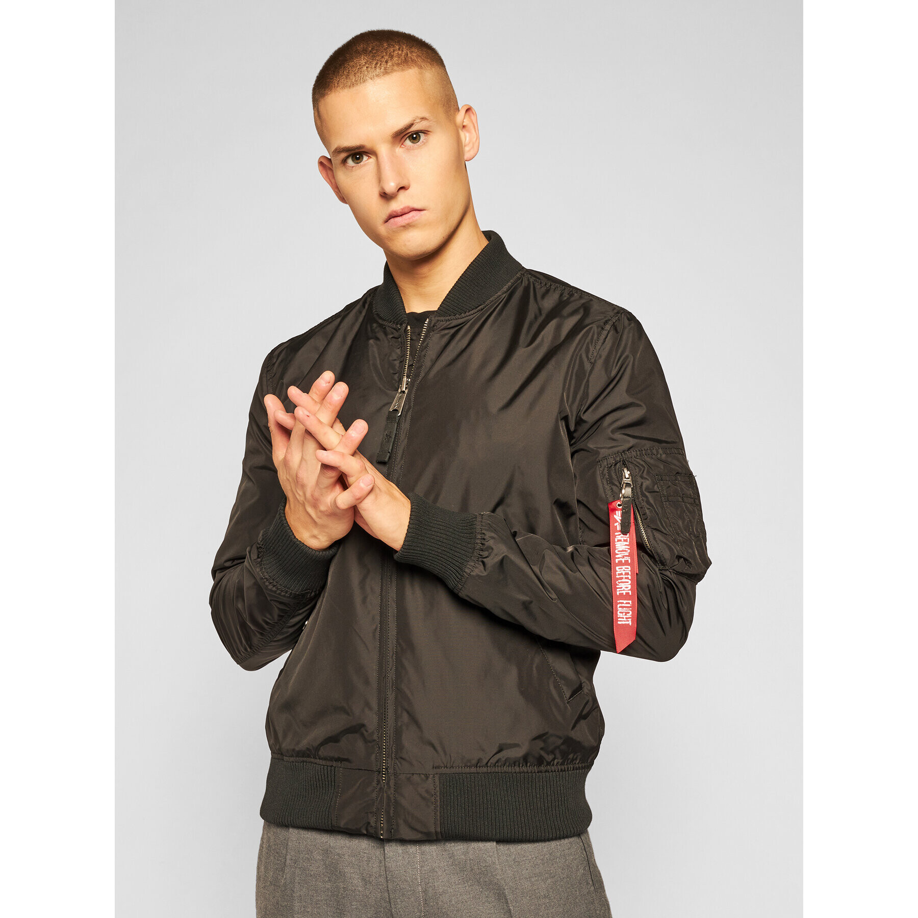 Alpha Industries Bundy bomber Ma-1 191103 Čierna Regular Fit - Pepit.sk