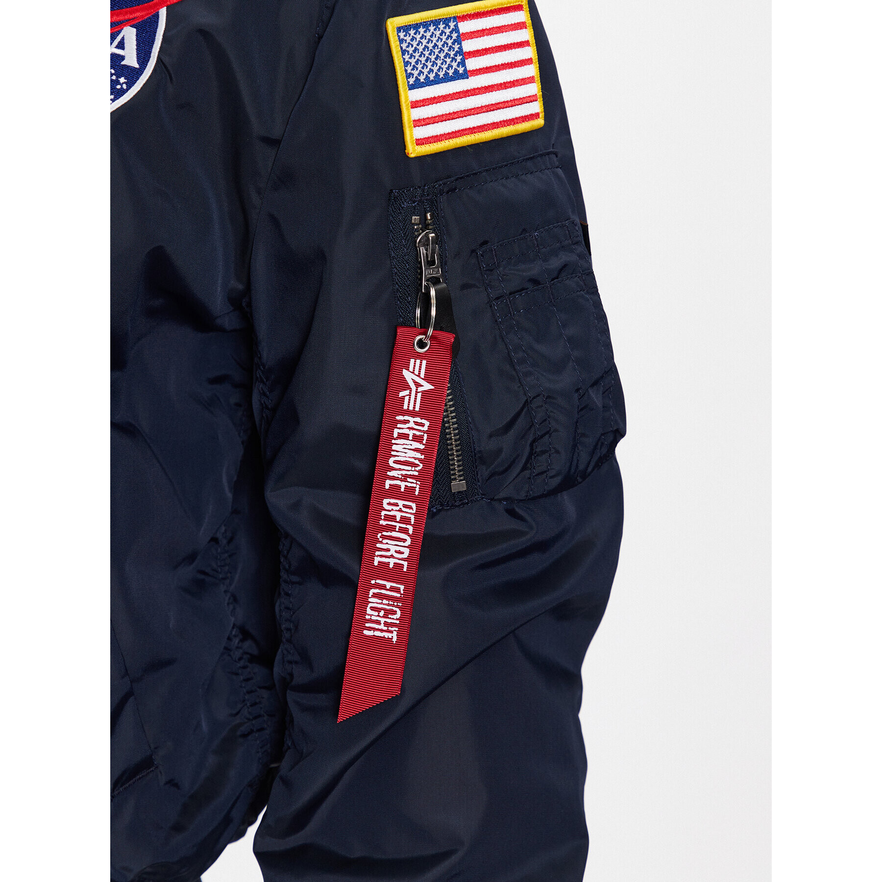 Alpha Industries Bundy bomber MA-1 Zip Hood Apollo 136106 Modrá Regular Fit - Pepit.sk