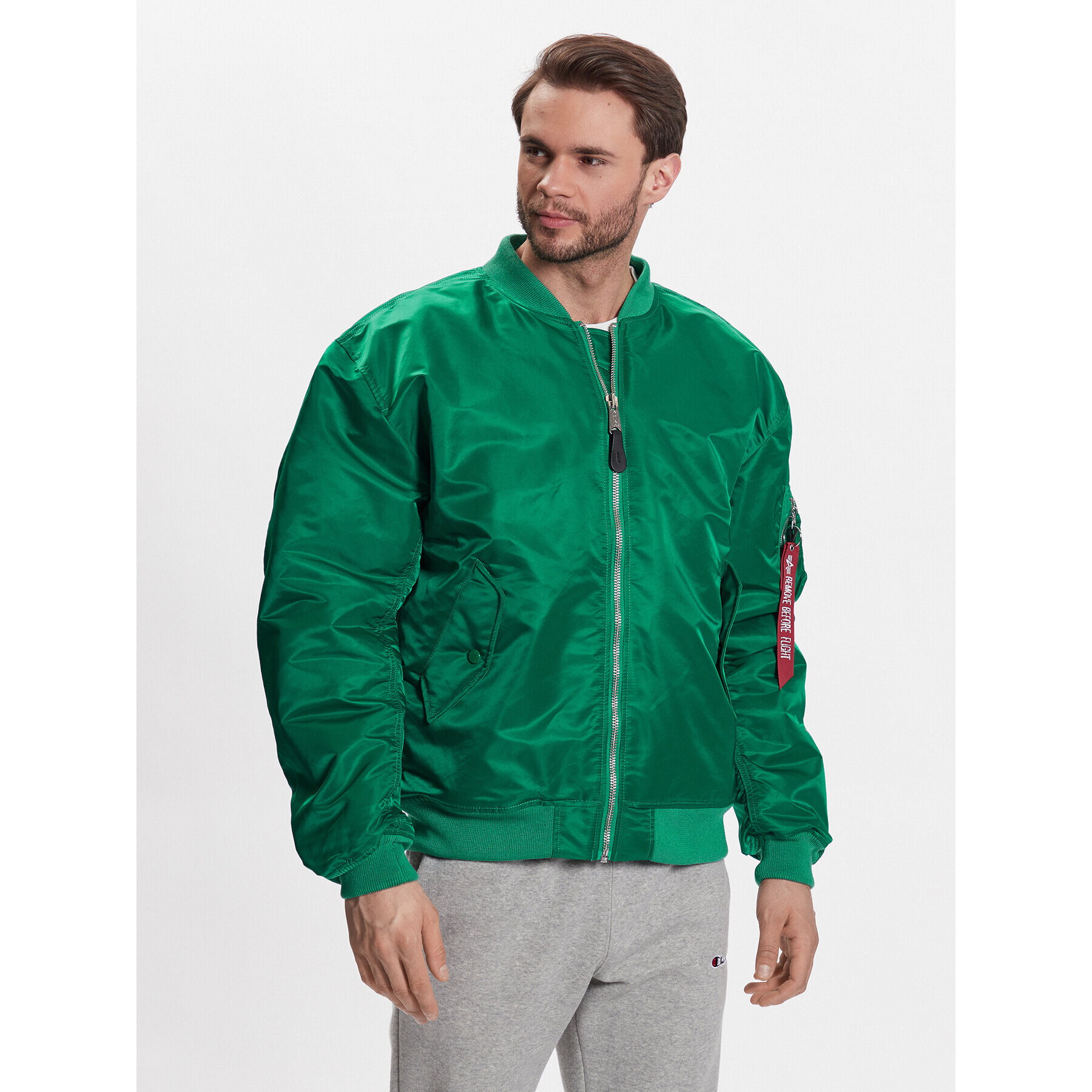 Alpha Industries Bundy bomber MA-1 CS 136136 Zelená Relaxed Fit - Pepit.sk