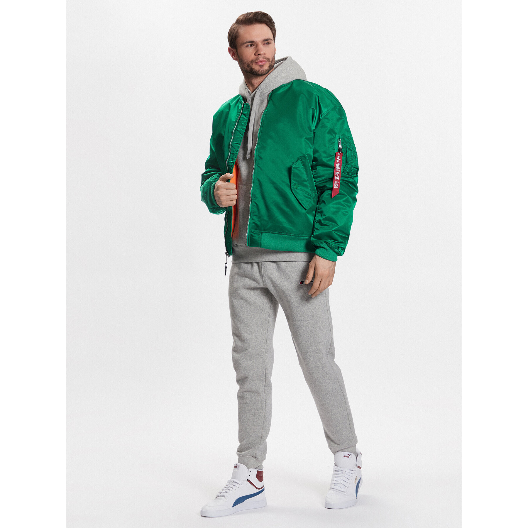 Alpha Industries Bundy bomber MA-1 CS 136136 Zelená Relaxed Fit - Pepit.sk