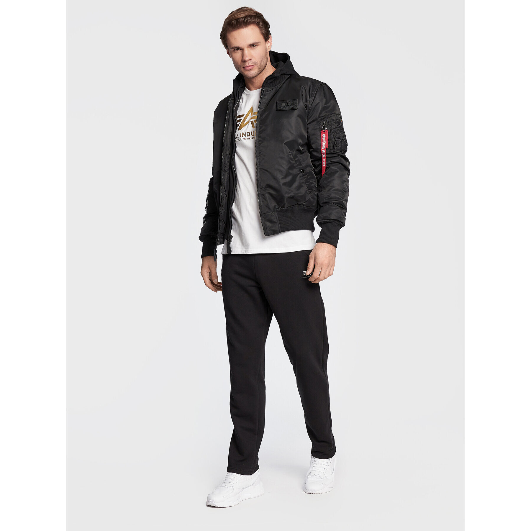 Alpha Industries Bundy bomber Ma-1 D-Tec 133104 Čierna Regular Fit - Pepit.sk