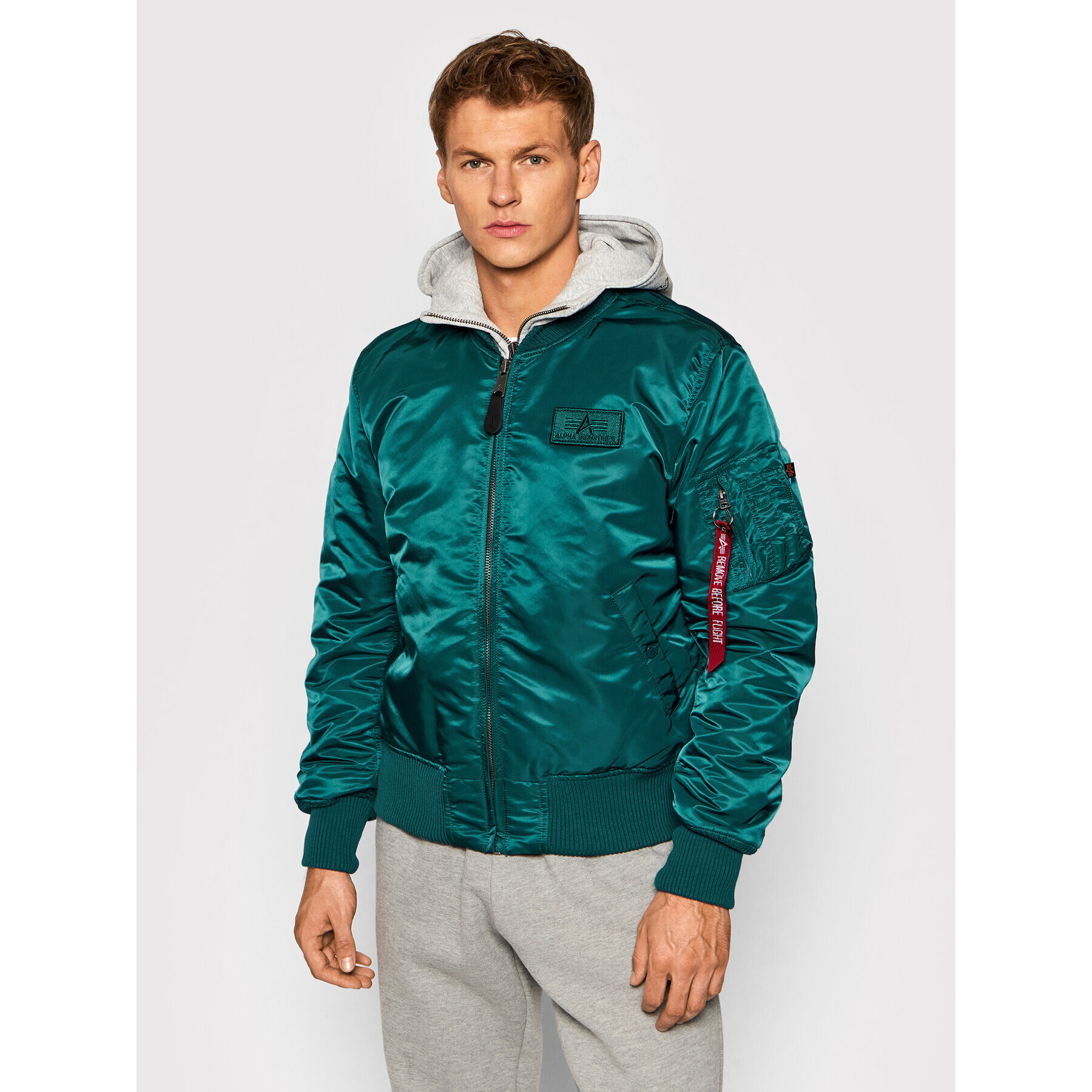 Alpha Industries Bundy bomber Ma-1 D-Tec 183110 Modrá Regular Fit - Pepit.sk