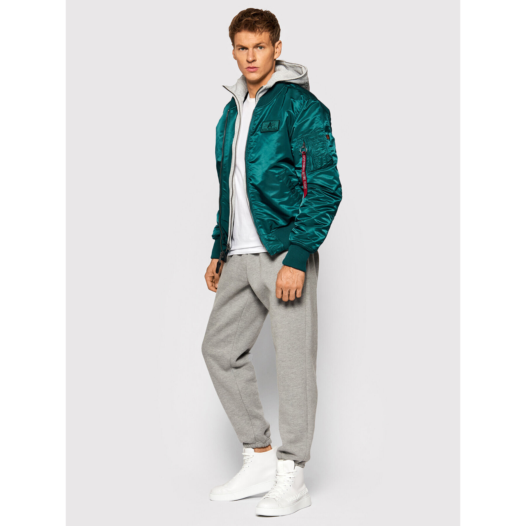 Alpha Industries Bundy bomber Ma-1 D-Tec 183110 Modrá Regular Fit - Pepit.sk