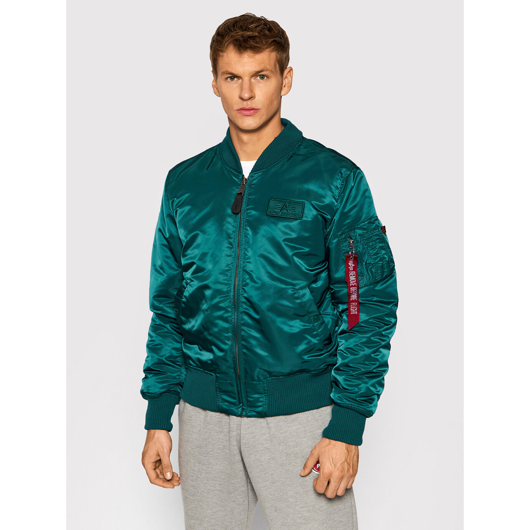 Alpha Industries Bundy bomber Ma-1 D-Tec 183110 Modrá Regular Fit - Pepit.sk