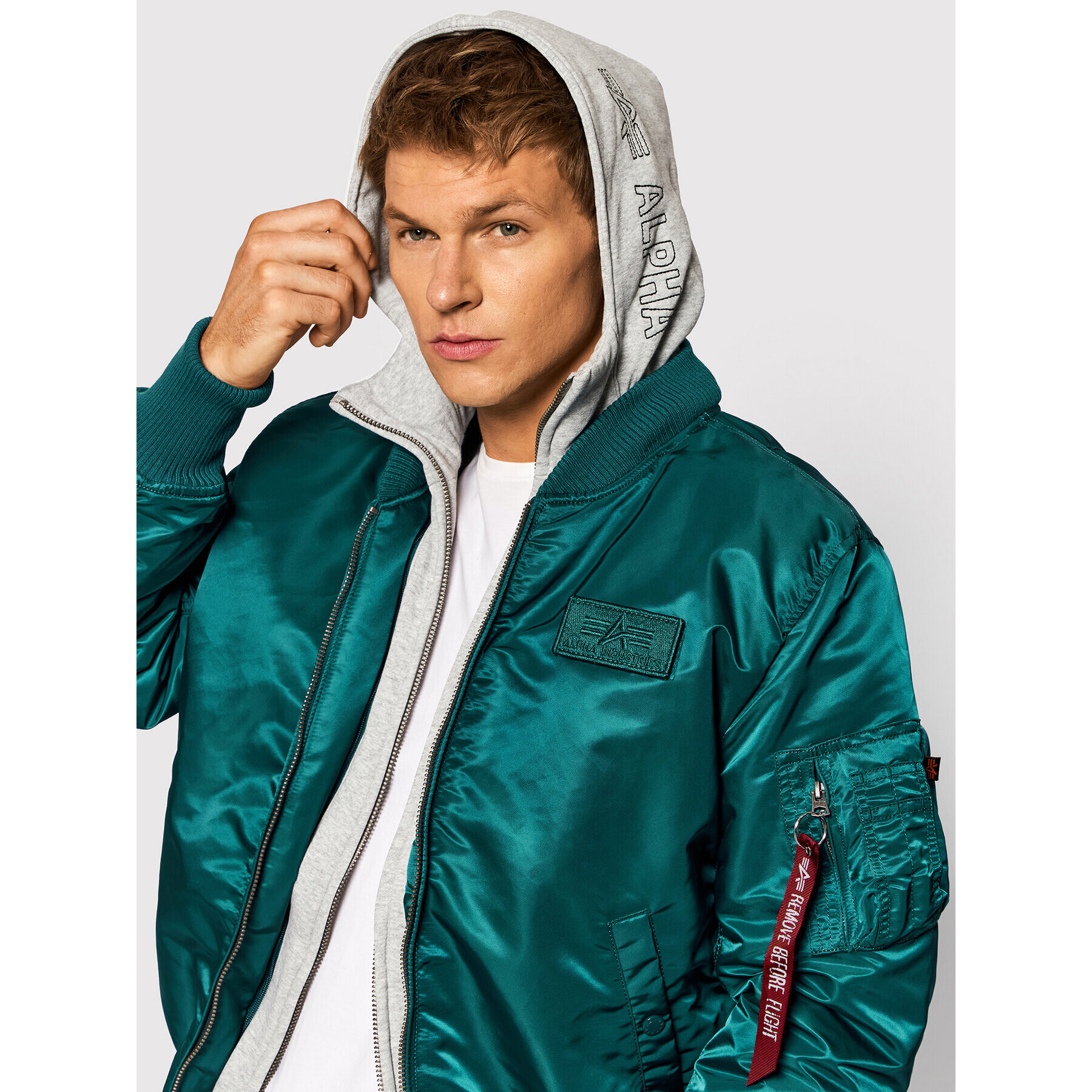 Alpha Industries Bundy bomber Ma-1 D-Tec 183110 Modrá Regular Fit - Pepit.sk