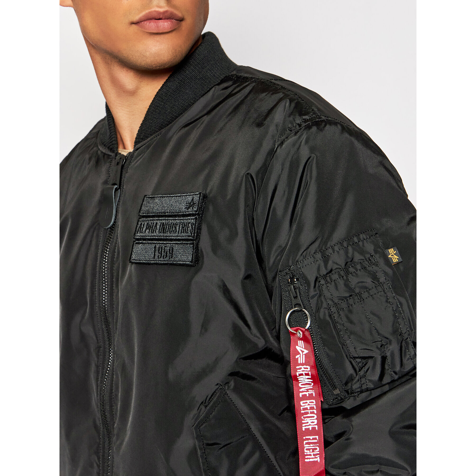 Alpha Industries Bundy bomber Ma-1 Flc Rev 198106 Čierna Regular Fit - Pepit.sk