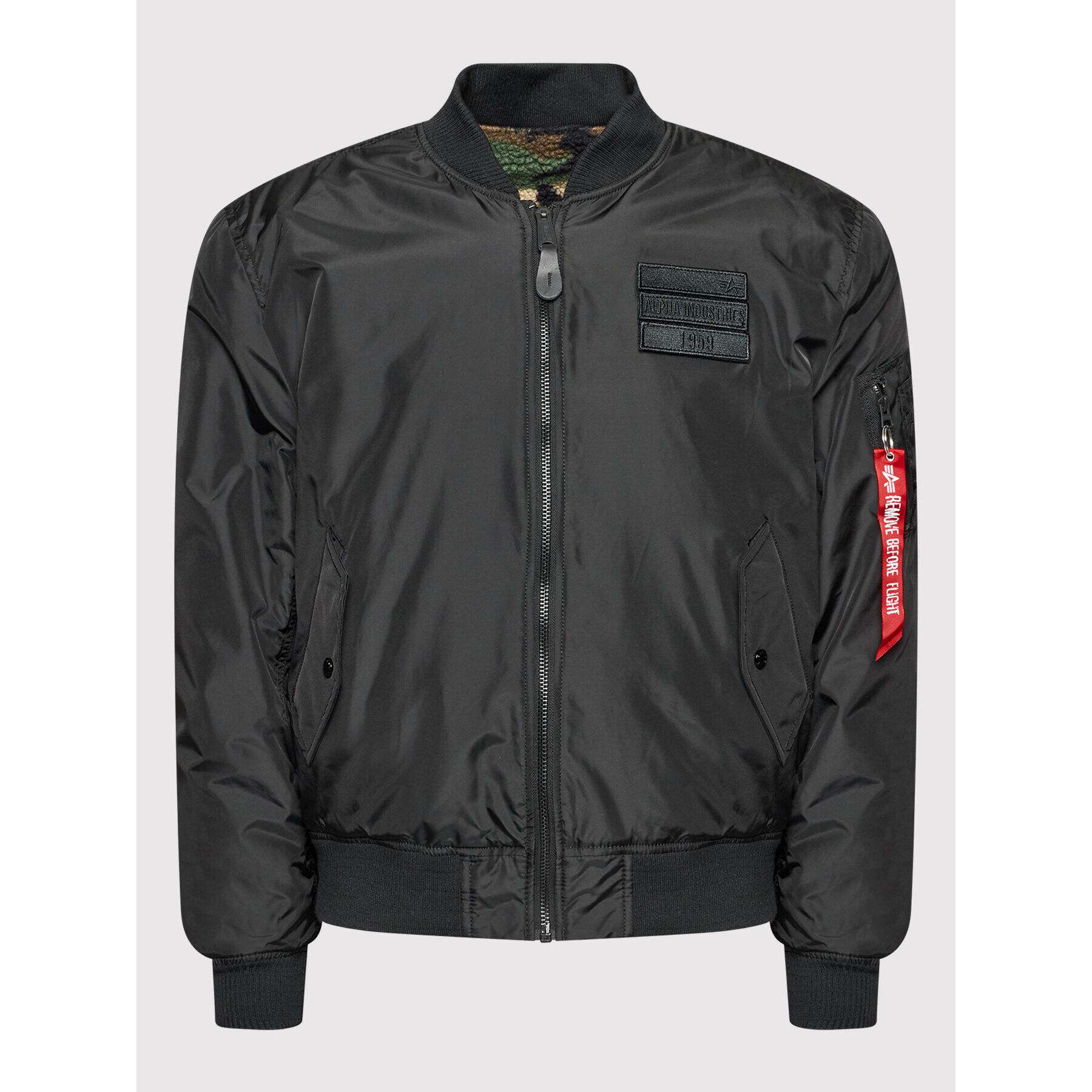 Alpha Industries Bundy bomber Ma-1 Flc Rev 198106 Čierna Regular Fit - Pepit.sk