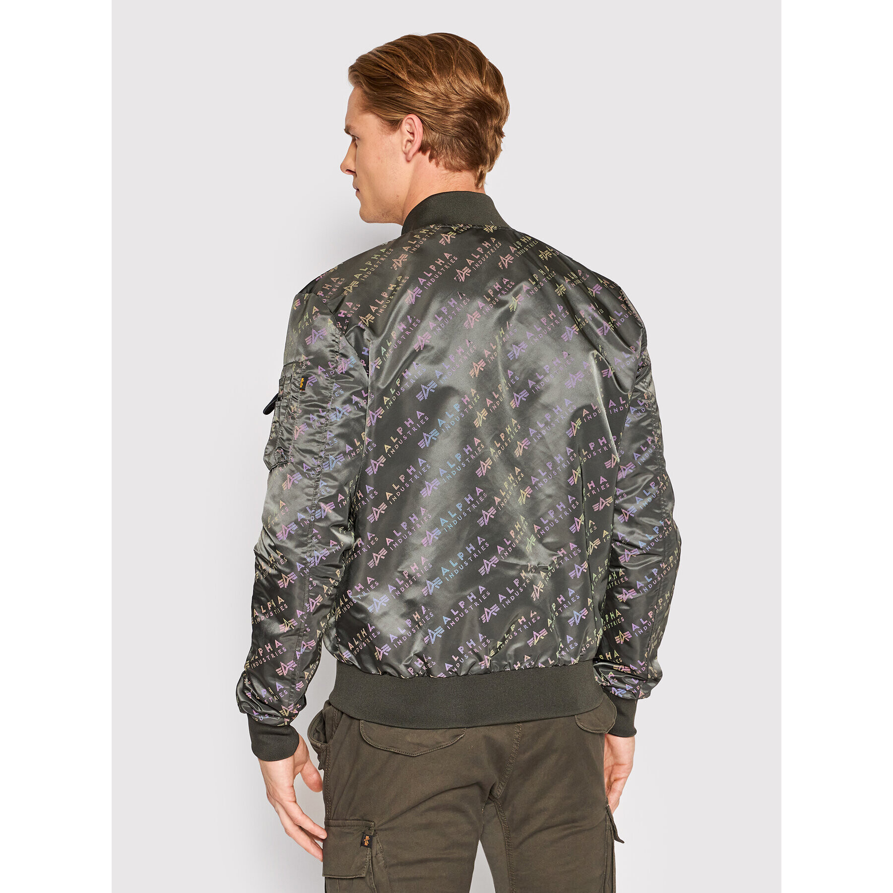 Alpha Industries Bundy bomber Ma-1 Lw Aop Rainbow Ref. 106109 Sivá Regular Fit - Pepit.sk