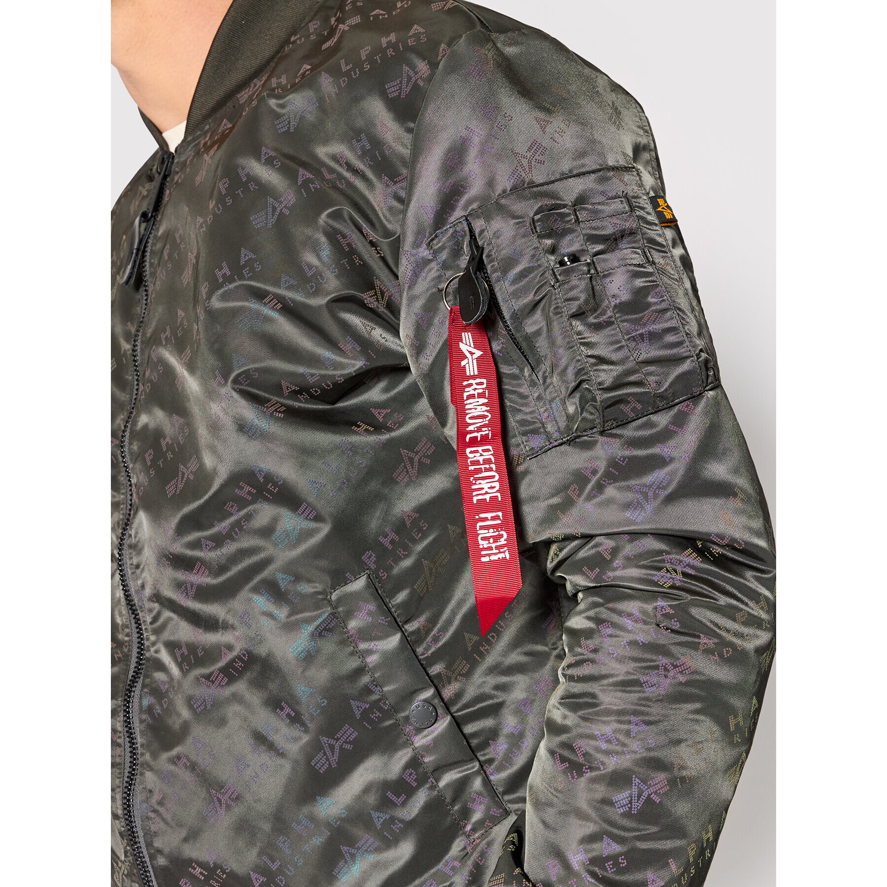 Alpha Industries Bundy bomber Ma-1 Lw Aop Rainbow Ref. 106109 Sivá Regular Fit - Pepit.sk