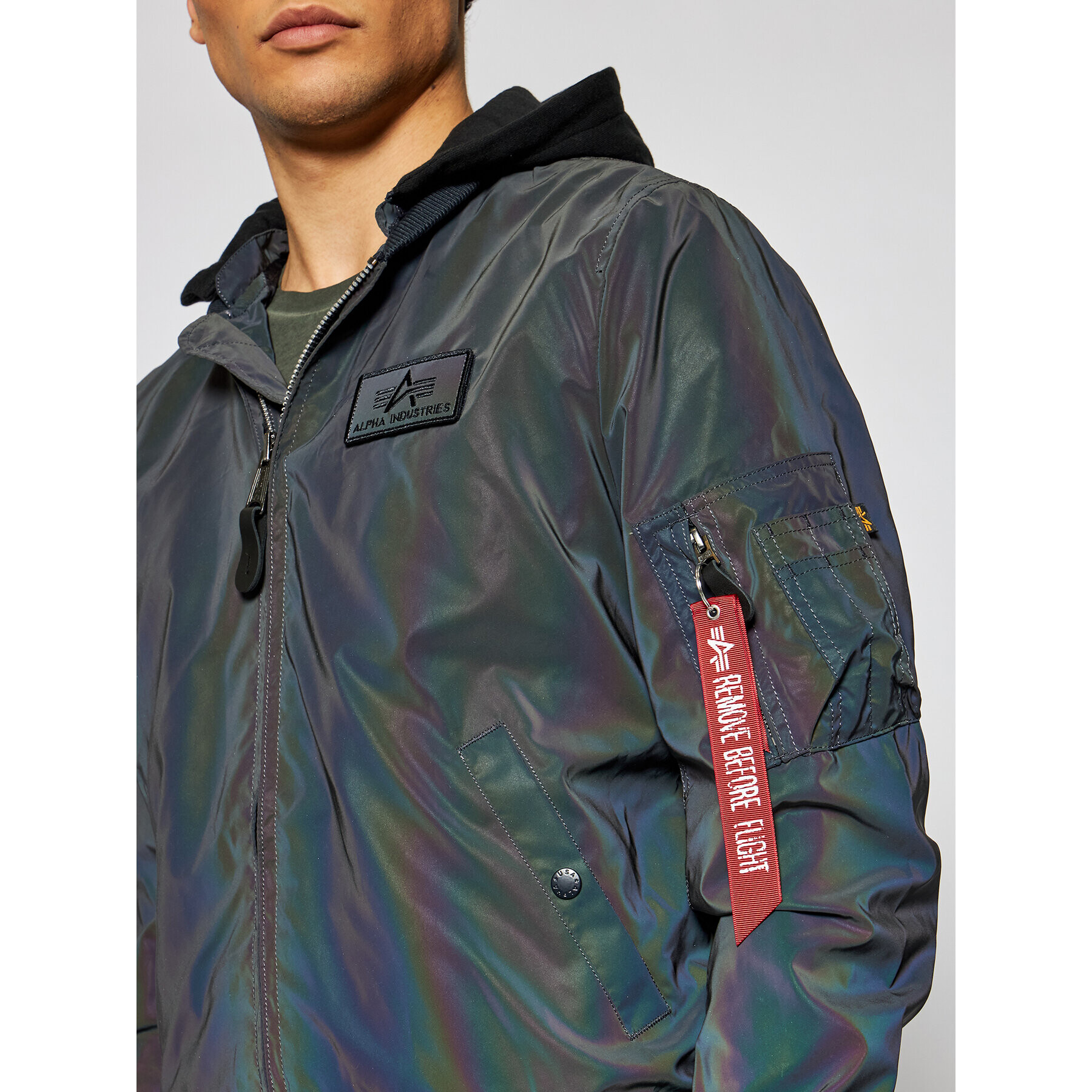 Alpha Industries Bundy bomber MA-1 LW HD 116107RR Sivá Regular Fit - Pepit.sk