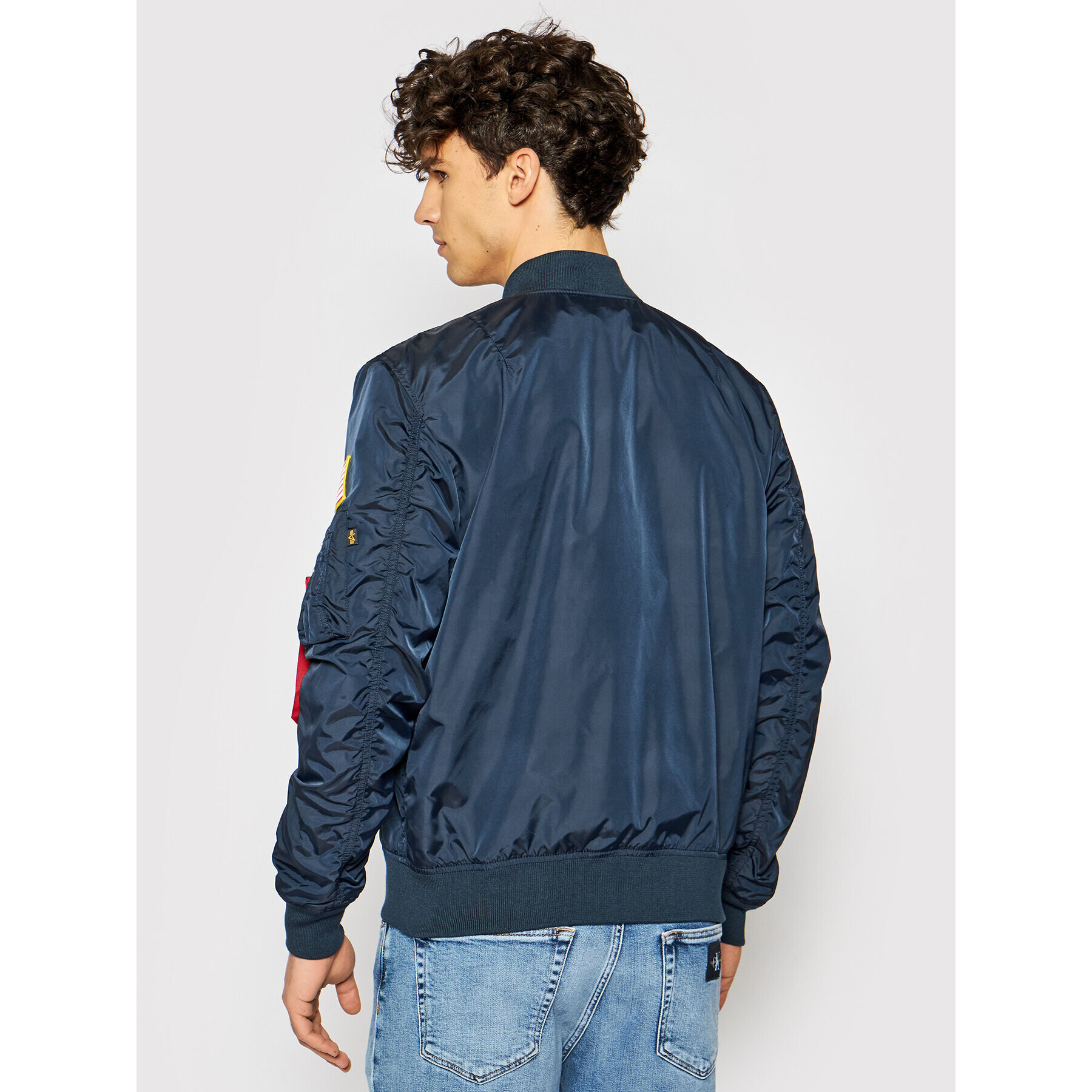 Alpha Industries Bundy bomber Ma-1 Nasa Reversible 186101 Tmavomodrá Regular Fit - Pepit.sk