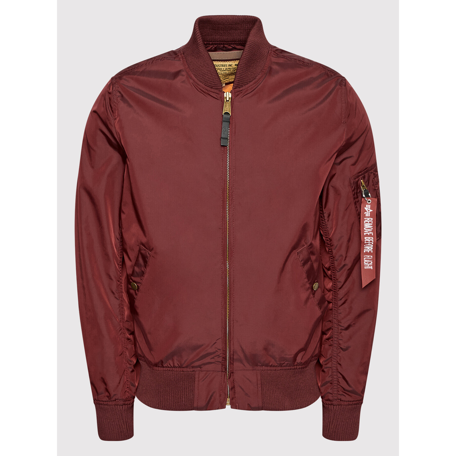 Alpha Industries Bundy bomber Ma-1 Tt 191103 Bordová Regular Fit - Pepit.sk