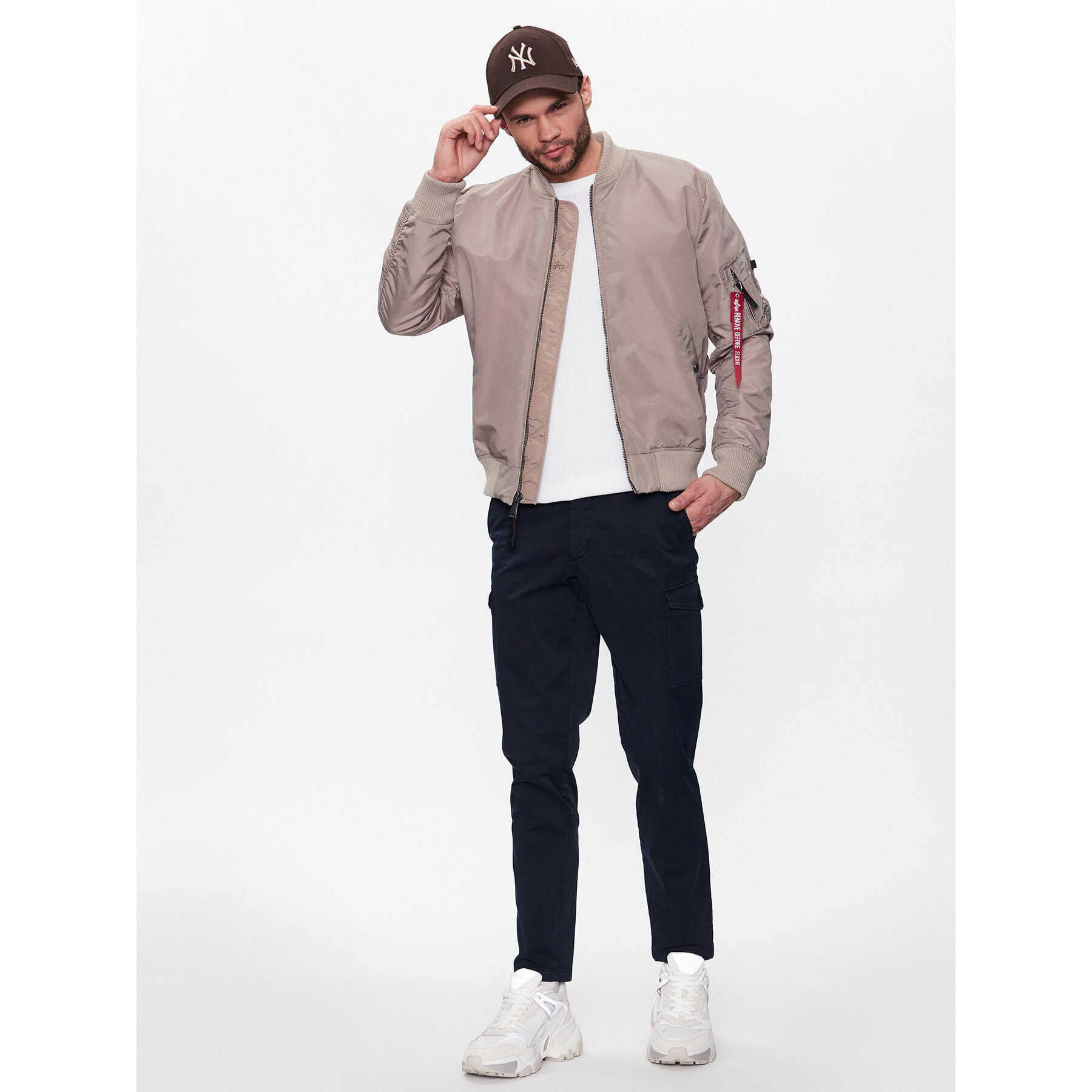 Alpha Industries Bundy bomber MA-1 191103 Béžová Regular Fit - Pepit.sk