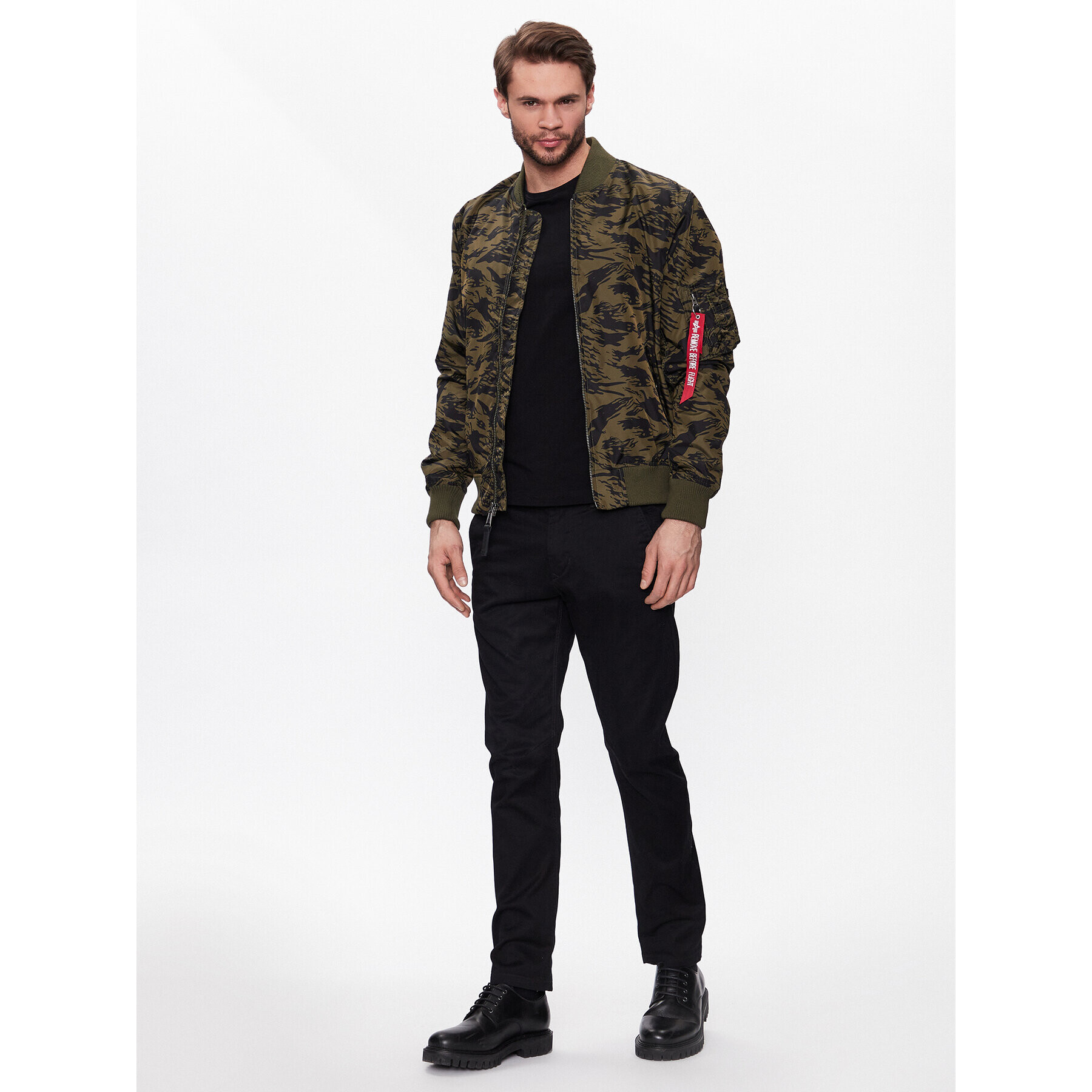 Alpha Industries Bundy bomber MA-1 191103C Zelená Regular Fit - Pepit.sk