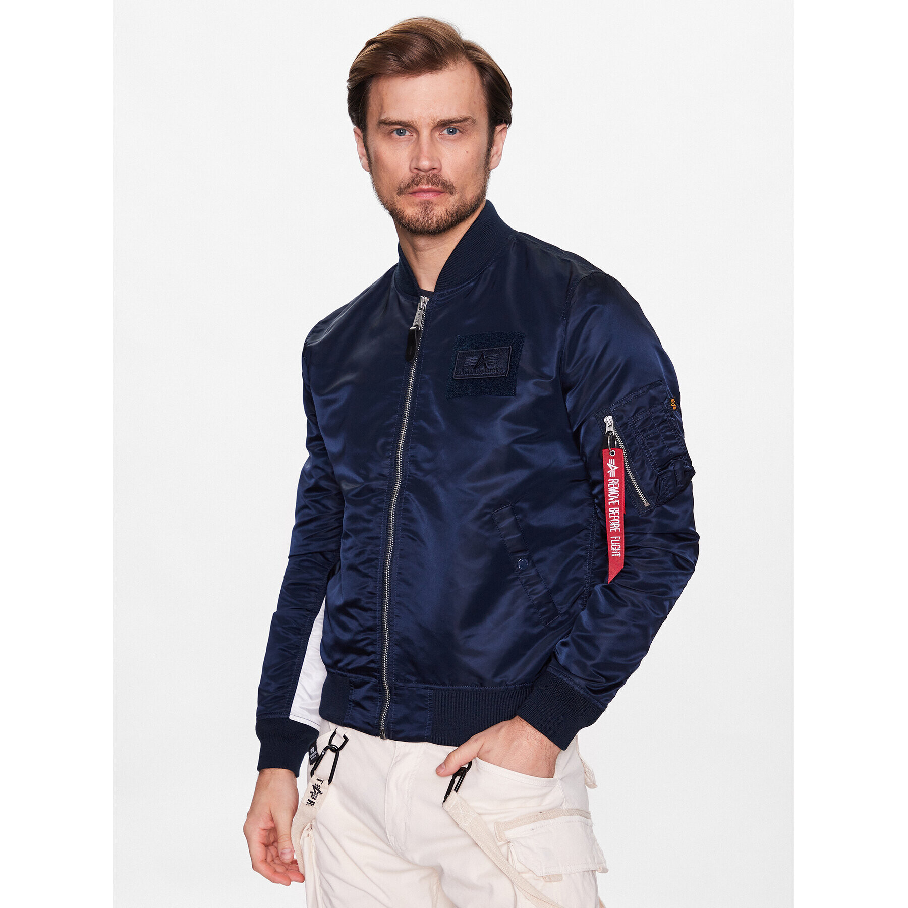 Alpha Industries Bundy bomber MA-1 196107 Modrá Regular Fit - Pepit.sk