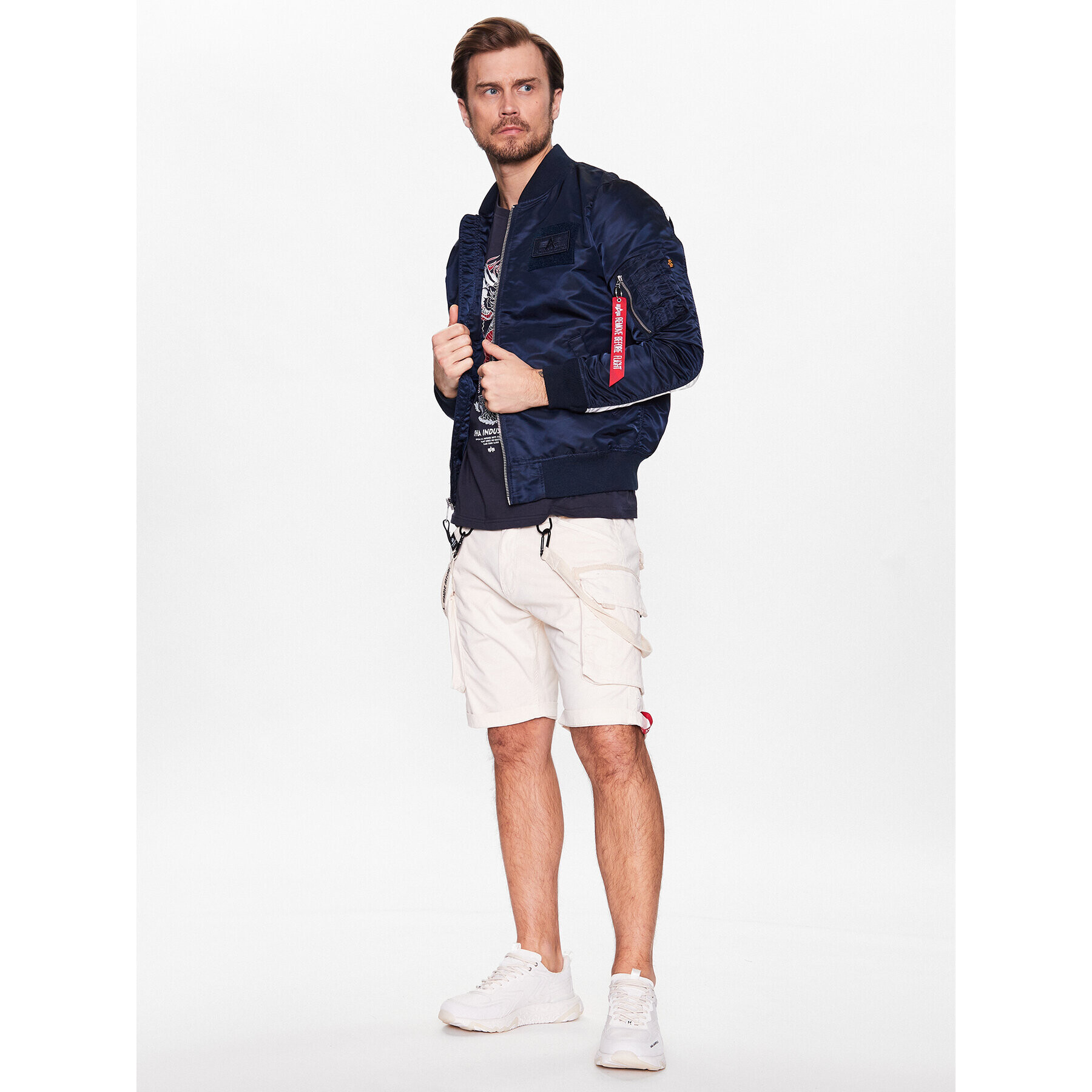 Alpha Industries Bundy bomber MA-1 196107 Modrá Regular Fit - Pepit.sk