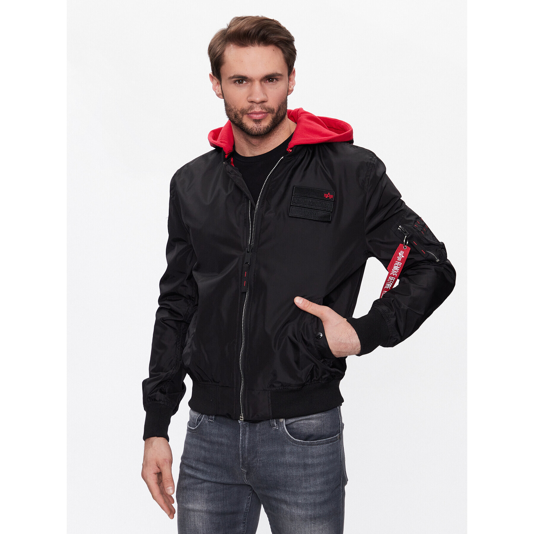 Alpha Industries Bundy bomber MA-1 126117 Čierna Regular Fit - Pepit.sk