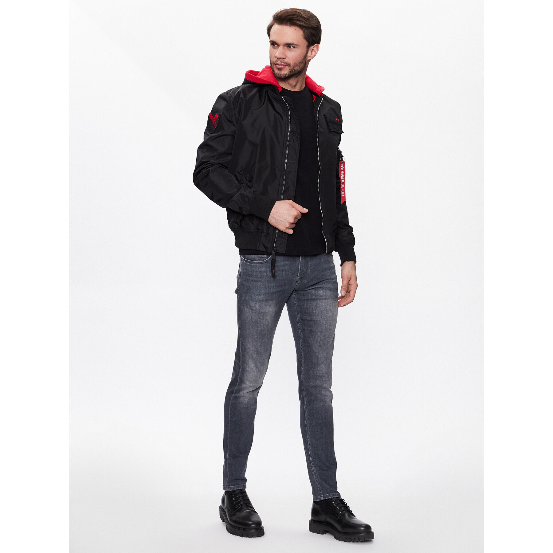 Alpha Industries Bundy bomber MA-1 126117 Čierna Regular Fit - Pepit.sk