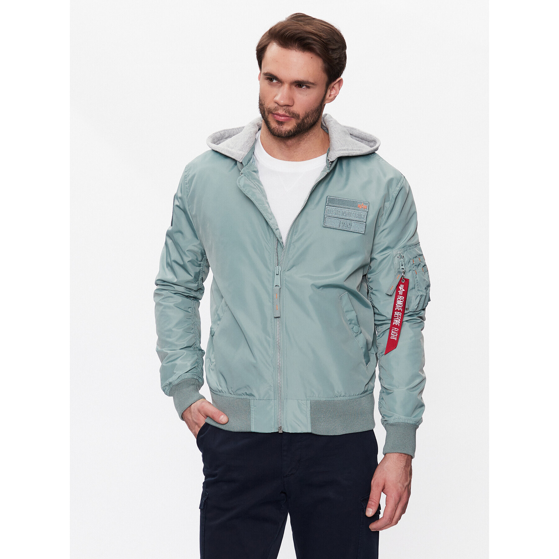 Alpha Industries Bundy bomber MA-1 126117 Zelená Regular Fit - Pepit.sk