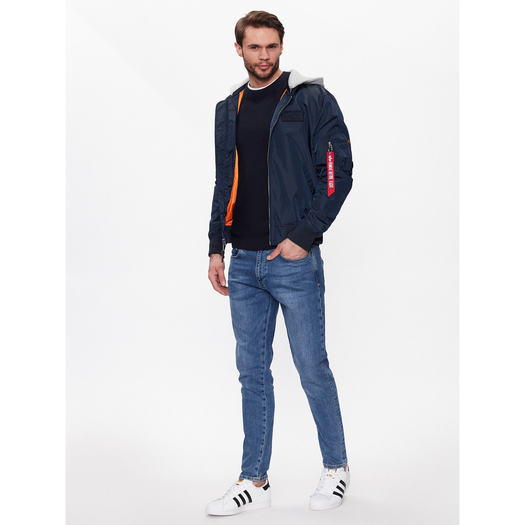 Alpha Industries Bundy bomber MA-1 196108 Modrá Regular Fit - Pepit.sk