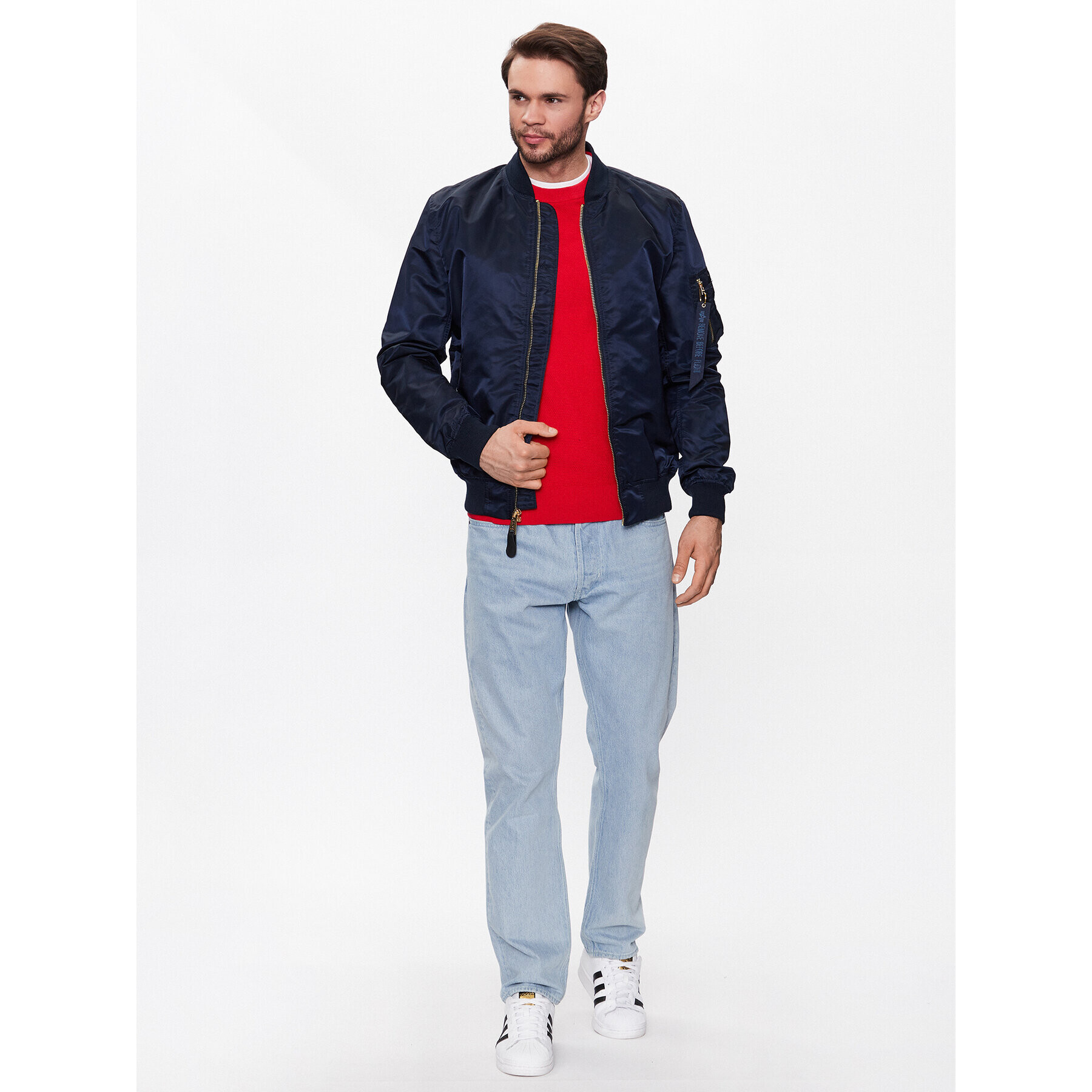 Alpha Industries Bundy bomber MA-1 156101 Modrá Regular Fit - Pepit.sk