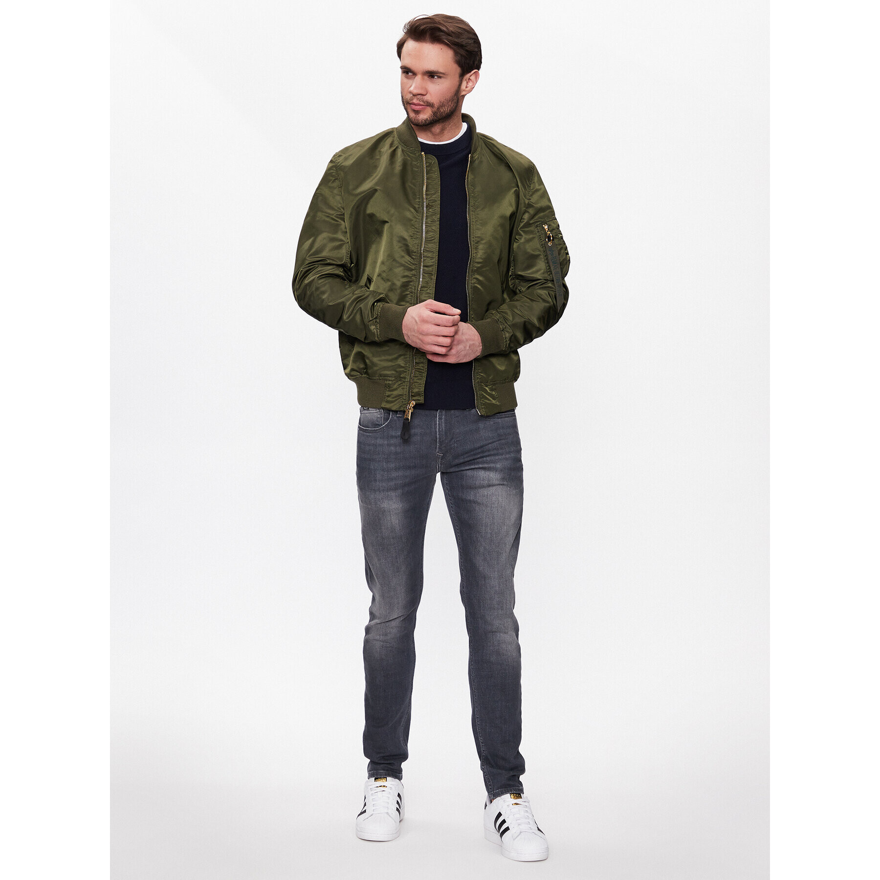 Alpha Industries Bundy bomber MA-1 156101 Zelená Regular Fit - Pepit.sk