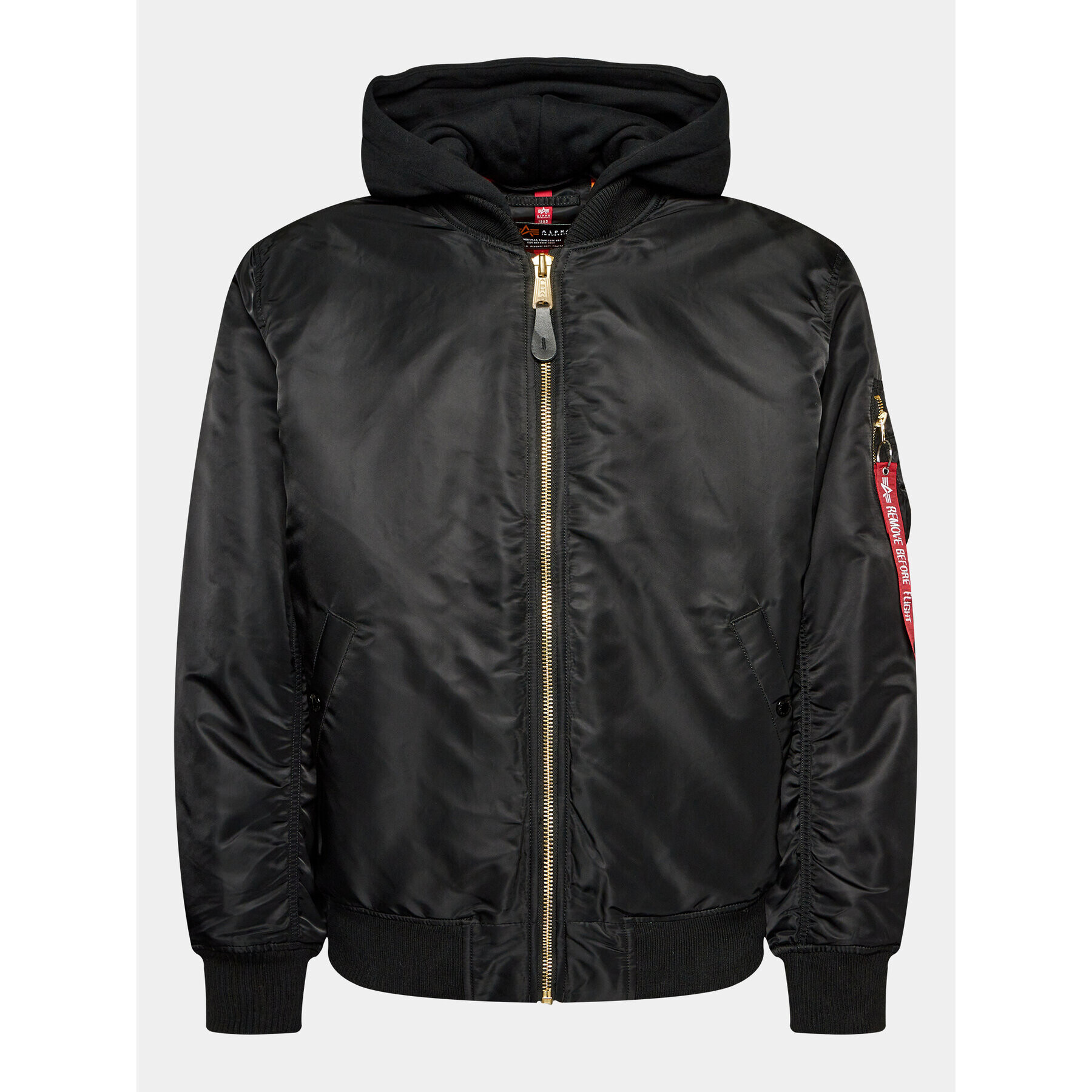 Alpha Industries Bundy bomber Ma-1 ZH Back Emb 138105 Čierna Regular Fit - Pepit.sk