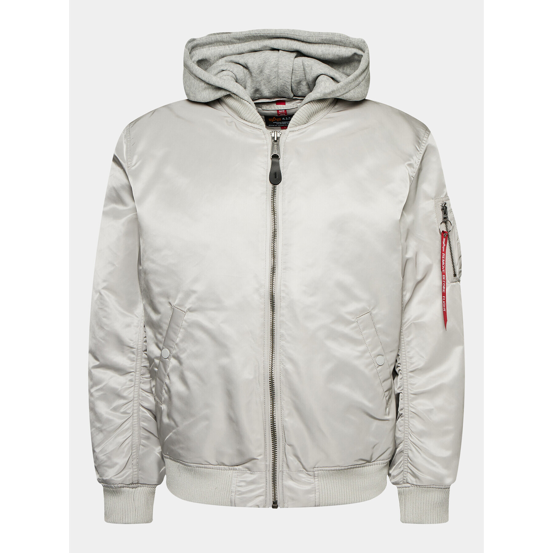 Alpha Industries Bundy bomber Ma-1 ZH Back Emb 138105 Sivá Regular Fit - Pepit.sk