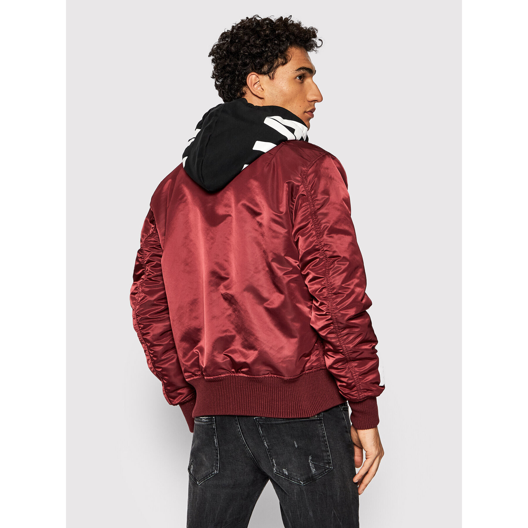 Alpha Industries Bundy bomber Ma-1 Zhp 118101 Bordová Regular Fit - Pepit.sk