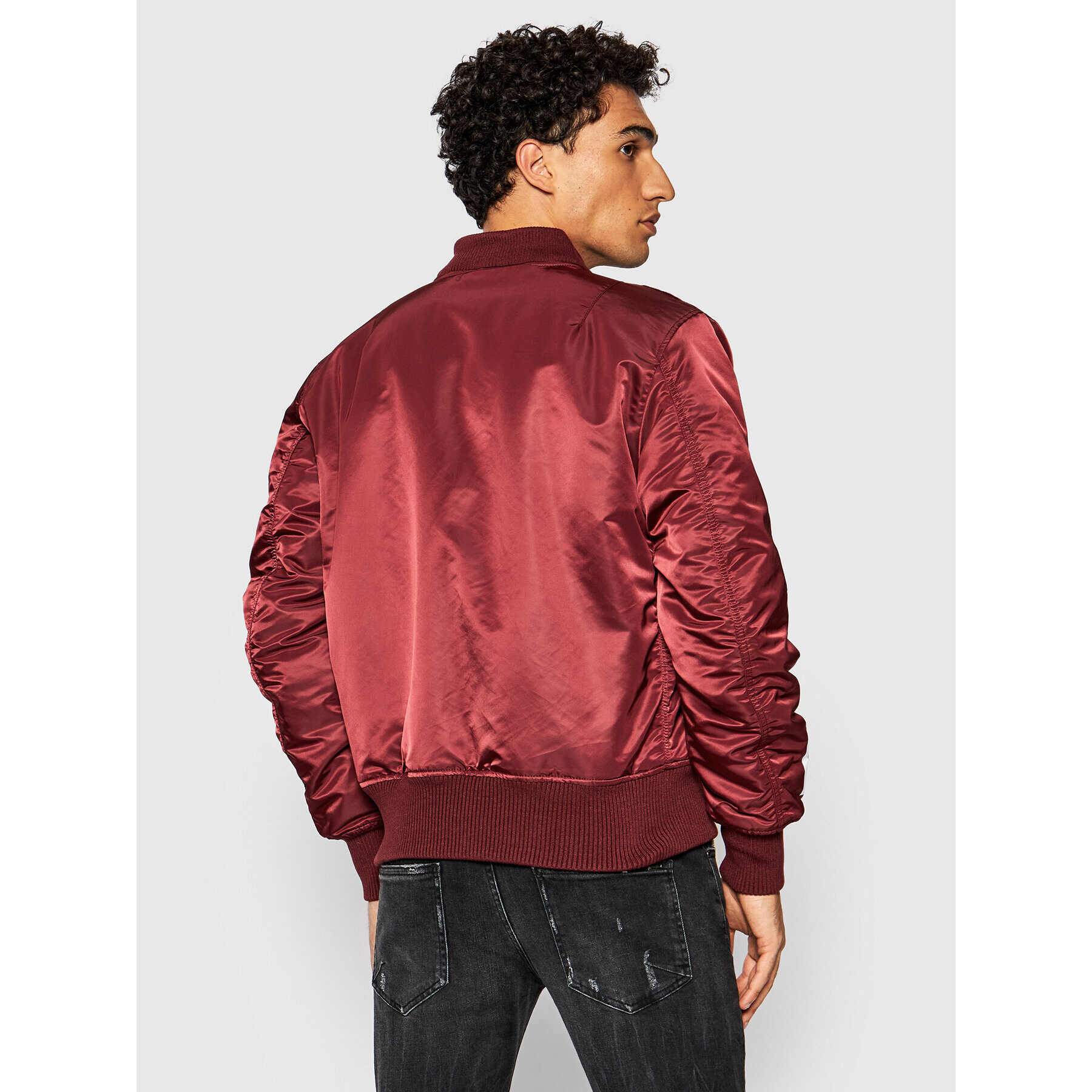 Alpha Industries Bundy bomber Ma-1 Zhp 118101 Bordová Regular Fit - Pepit.sk