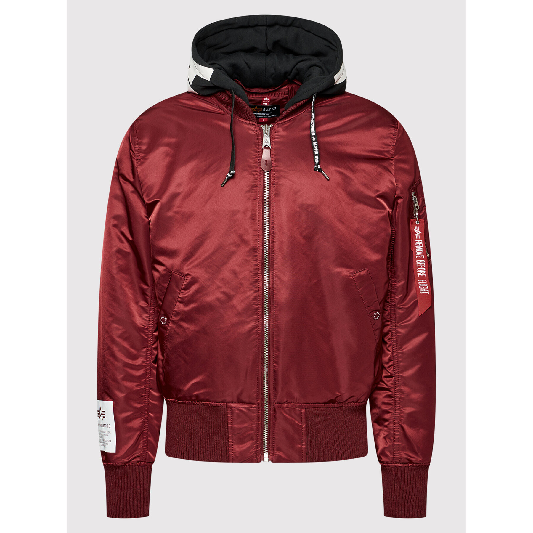 Alpha Industries Bundy bomber Ma-1 Zhp 118101 Bordová Regular Fit - Pepit.sk