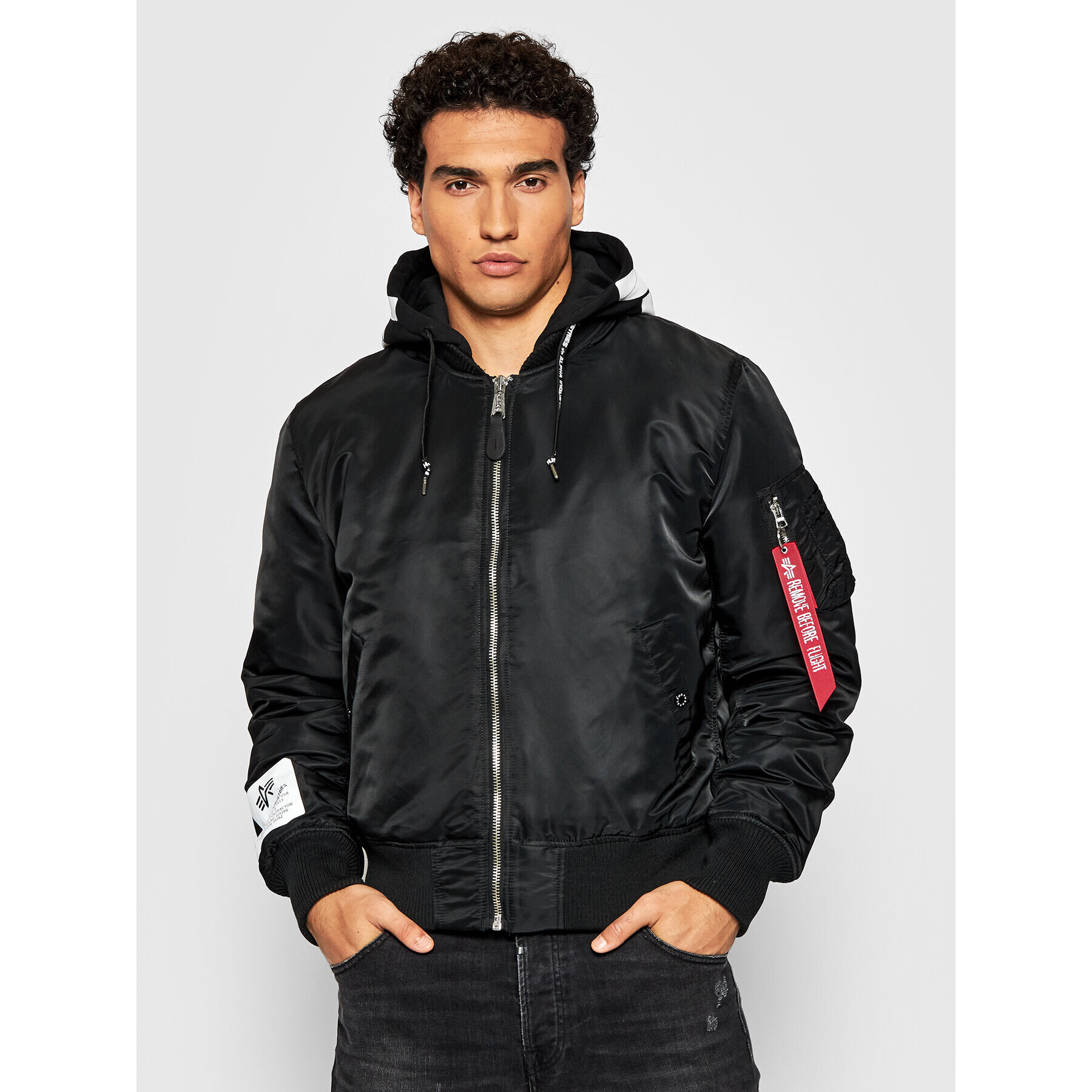 Alpha Industries Bundy bomber Ma_1 Zhp 118101 Čierna Regular Fit - Pepit.sk