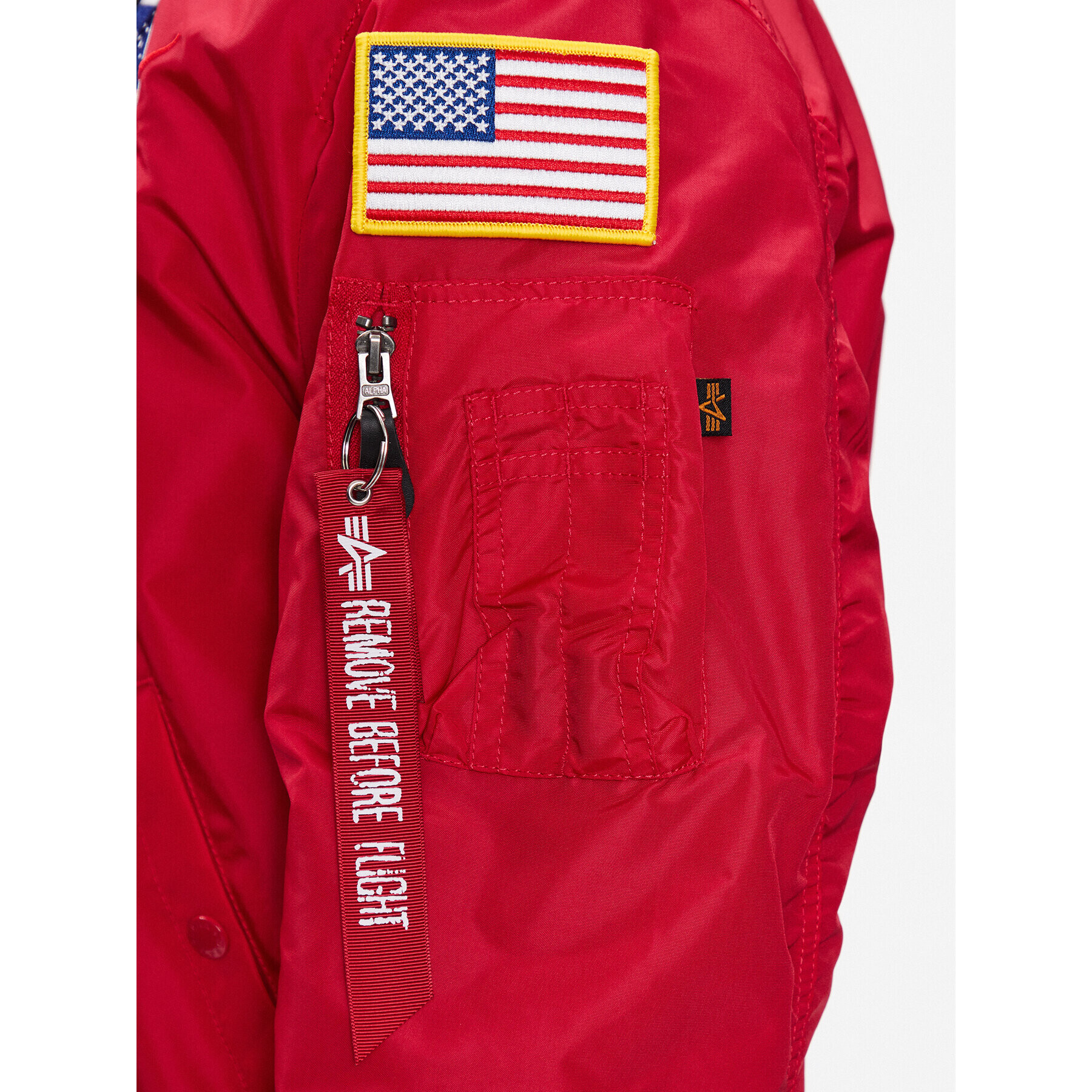 Alpha Industries Bundy bomber MA-1 Zip Hood Apollo 136106 Červená Regular Fit - Pepit.sk