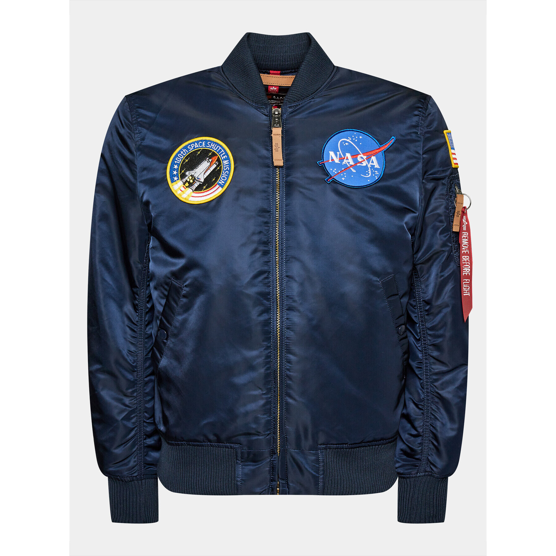 Alpha Industries Bundy bomber Nasa 166107 Tmavomodrá Regular Fit - Pepit.sk