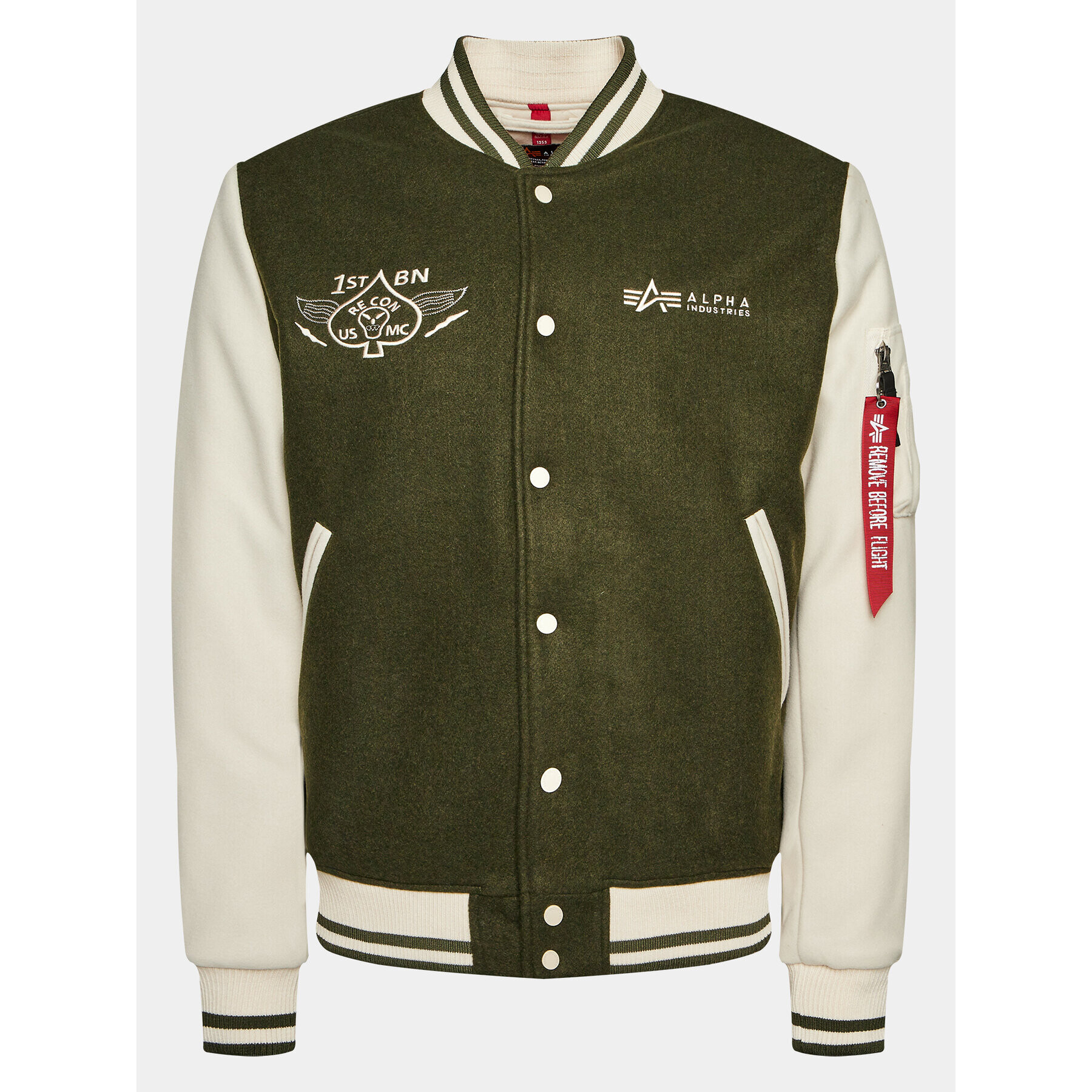 Alpha Industries Bundy bomber Varsity Air Force 138107 Zelená Regular Fit - Pepit.sk