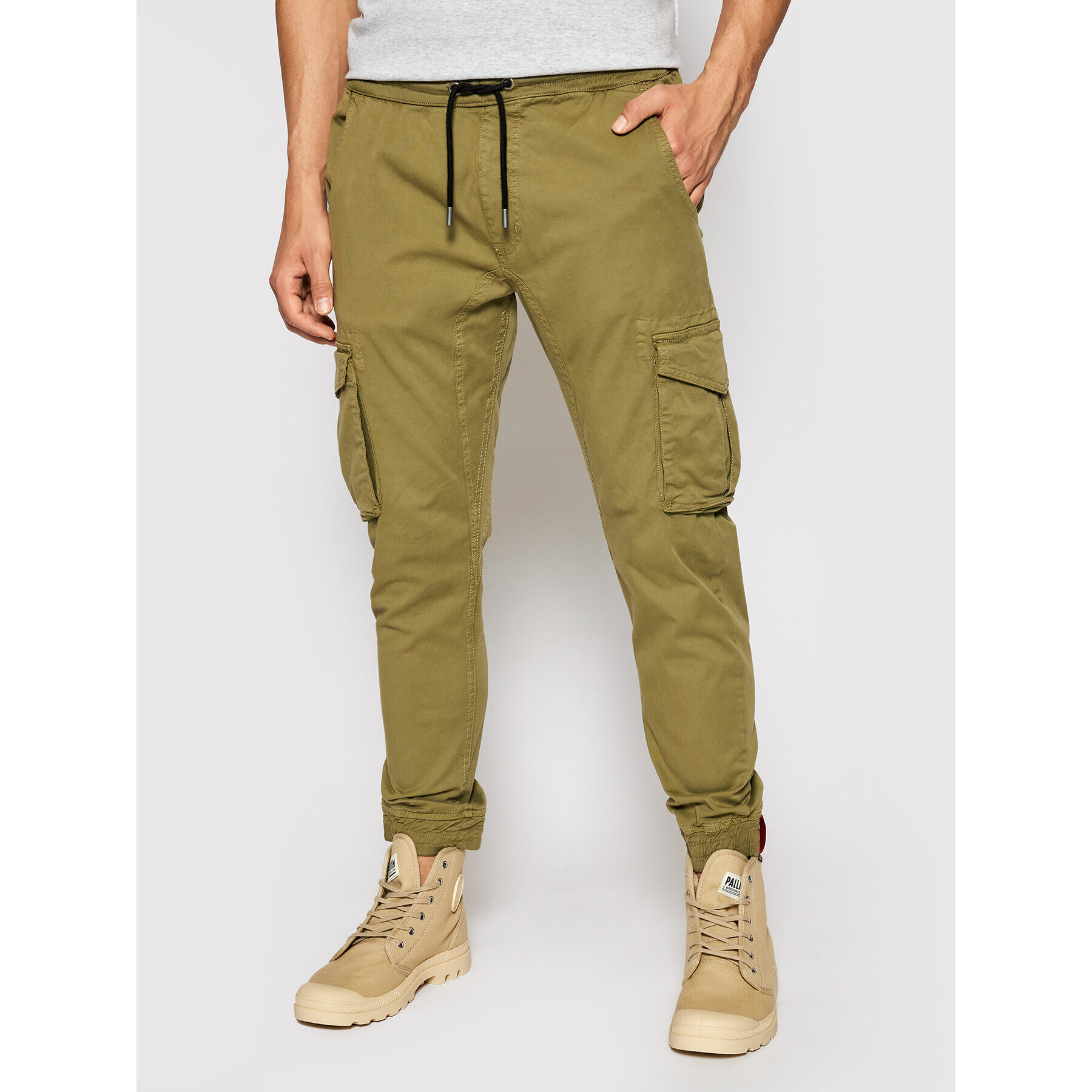 Alpha Industries Jogger nohavice 116202 Zelená Tapered Fit - Pepit.sk