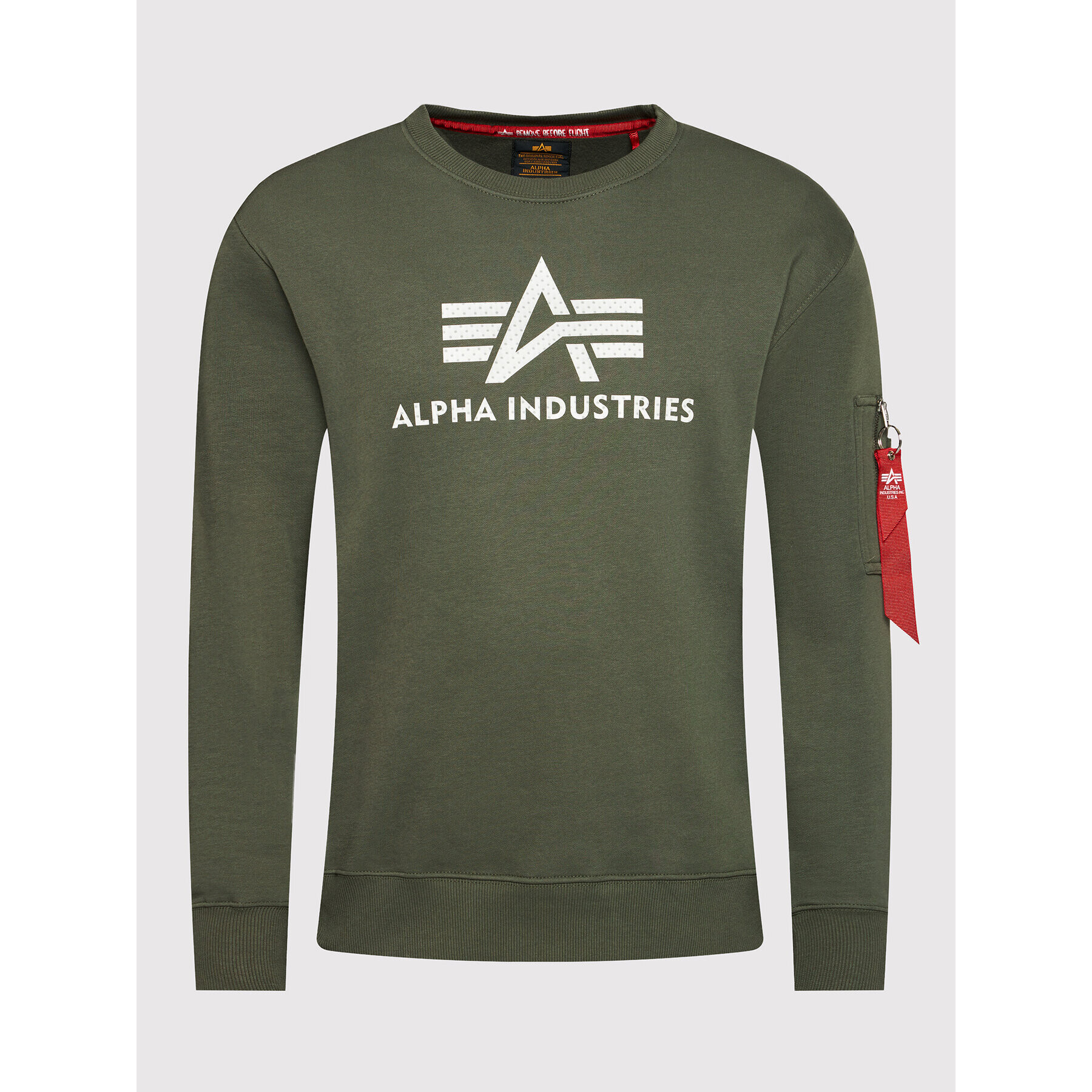 Alpha Industries Mikina 3D Logo 118311 Zelená Regular Fit - Pepit.sk