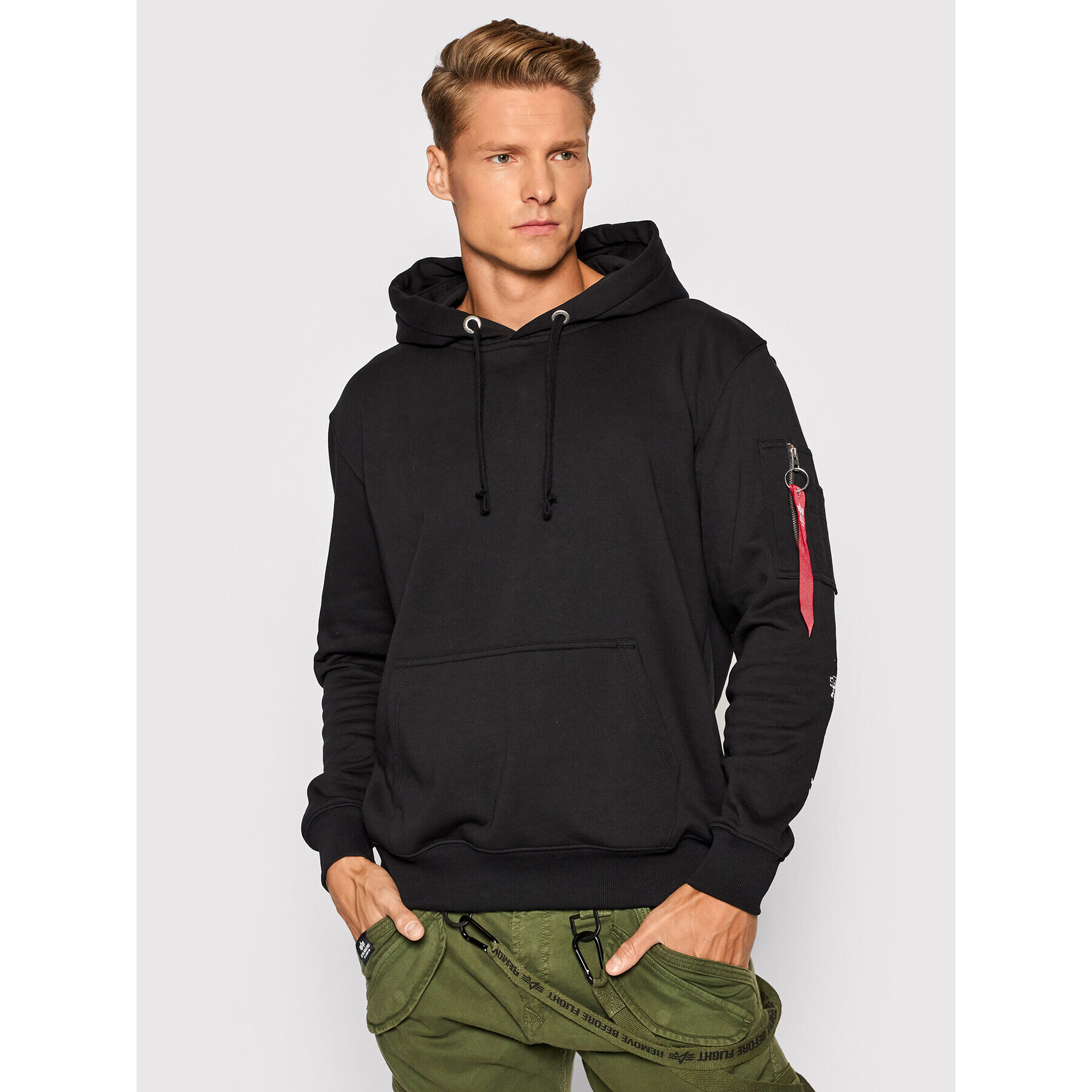 Alpha Industries Mikina Al Bp 118336 Čierna Relaxed Fit - Pepit.sk