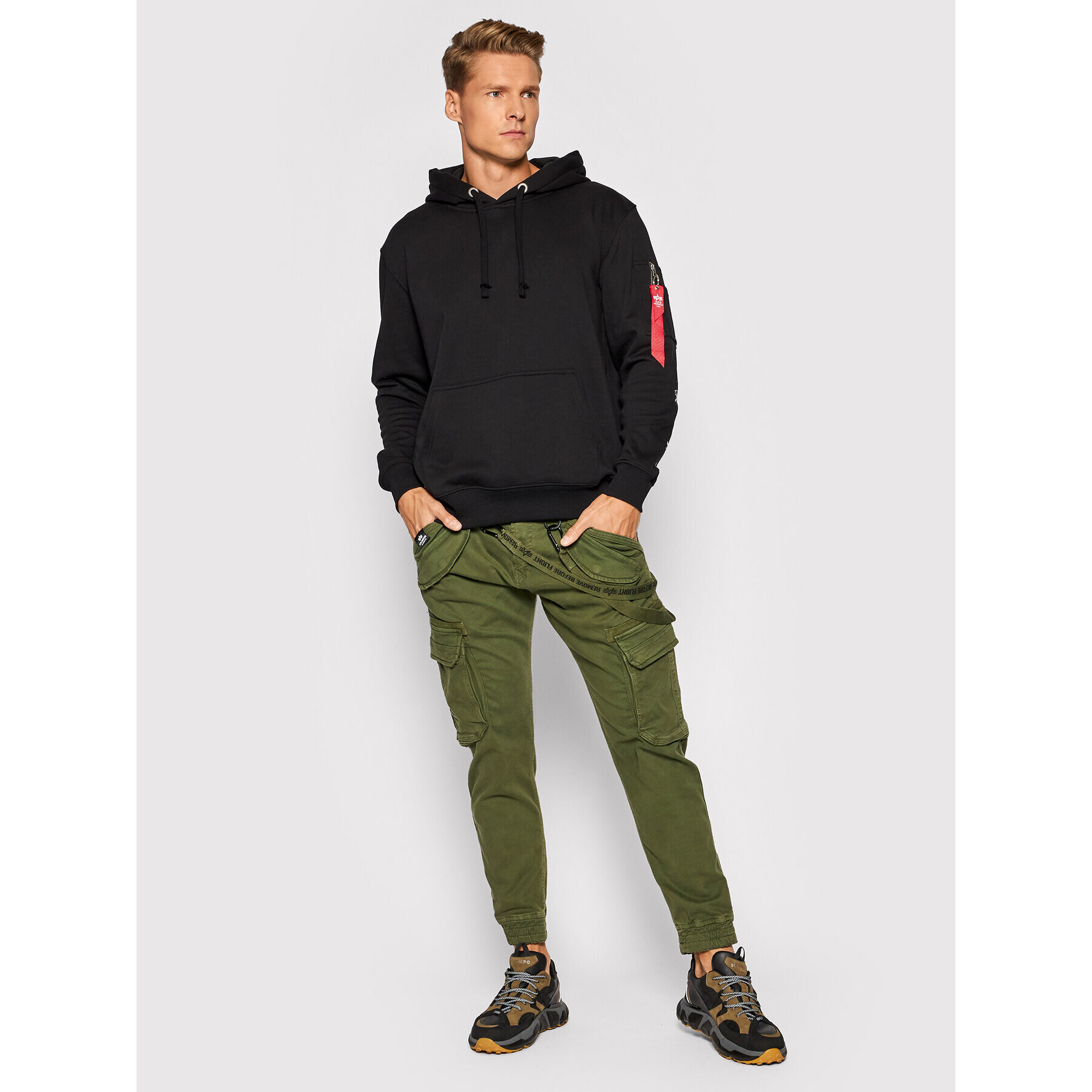 Alpha Industries Mikina Al Bp 118336 Čierna Relaxed Fit - Pepit.sk