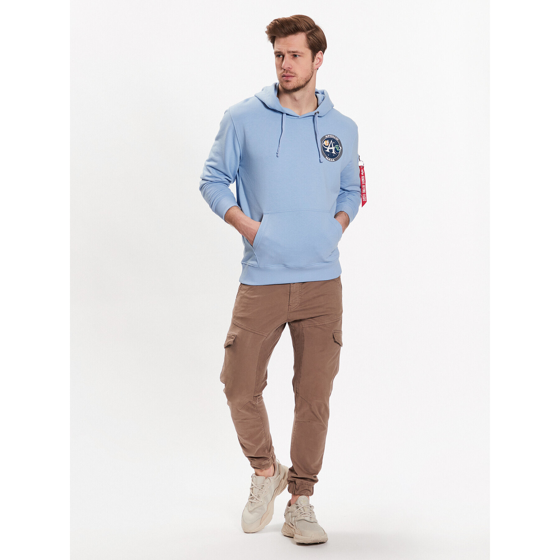 Alpha Industries Mikina Apollo Mission 106338 Modrá Regular Fit - Pepit.sk