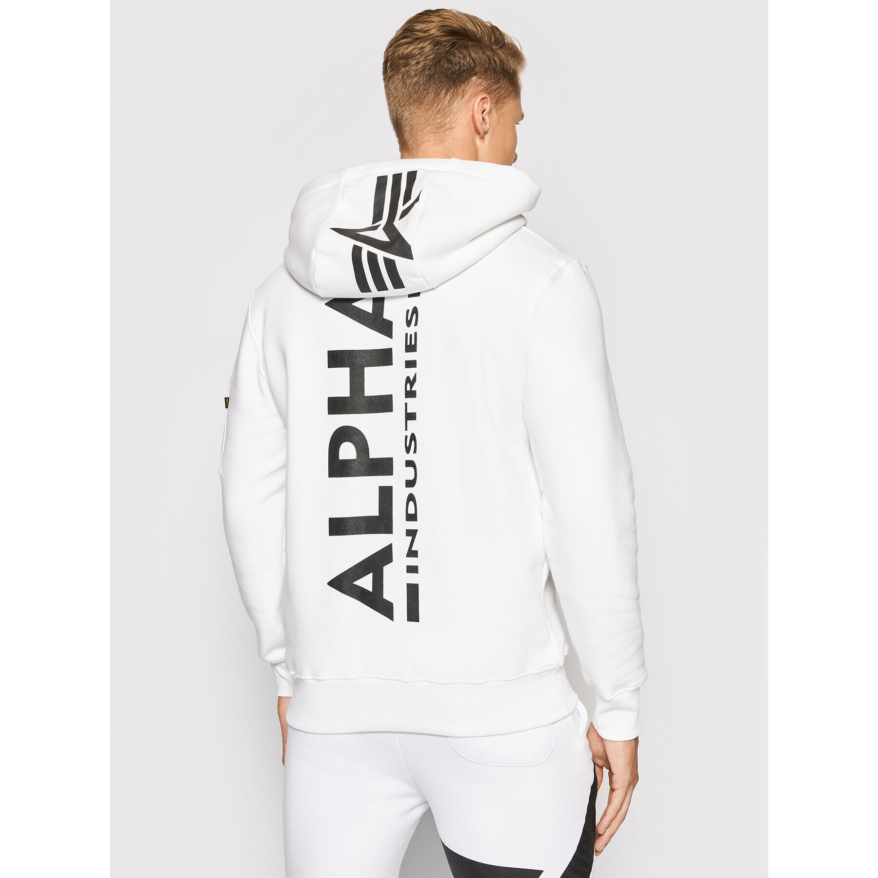 Alpha Industries Mikina Back Print 178318 Biela Regular Fit - Pepit.sk