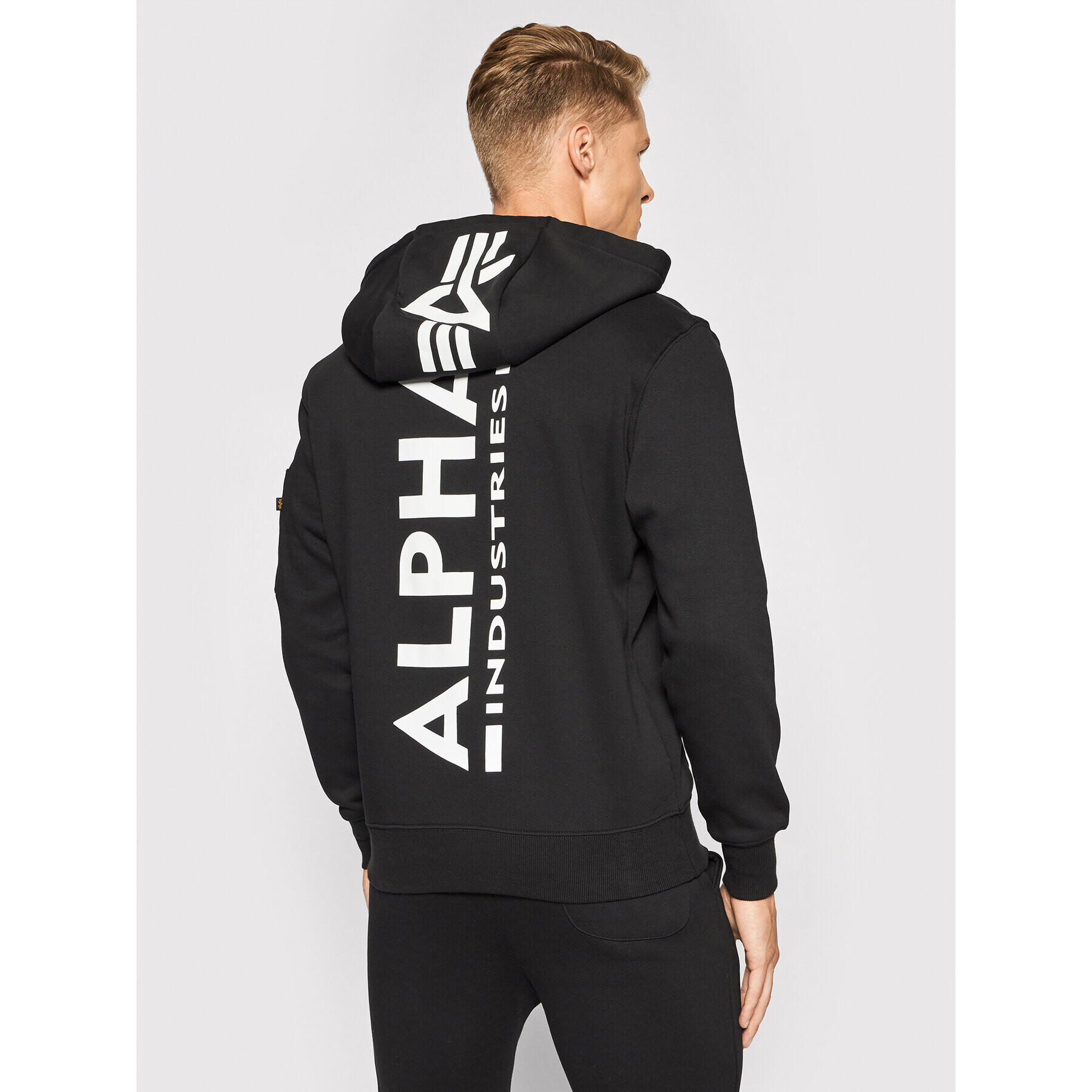 Alpha Industries Mikina Back Print 178318 Čierna Regular Fit - Pepit.sk