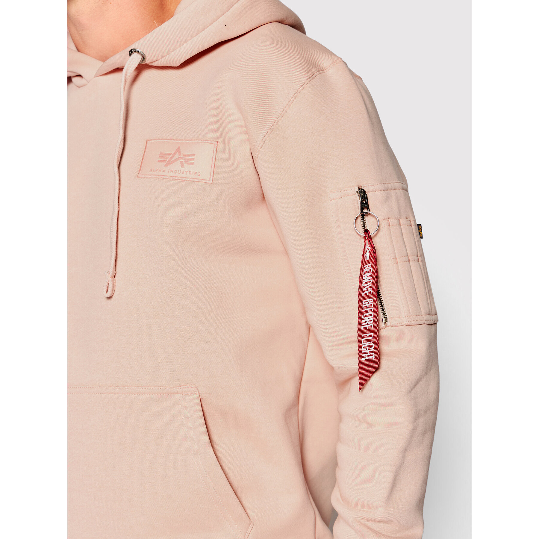 Alpha Industries Mikina Back Print 178318 Ružová Regular Fit - Pepit.sk