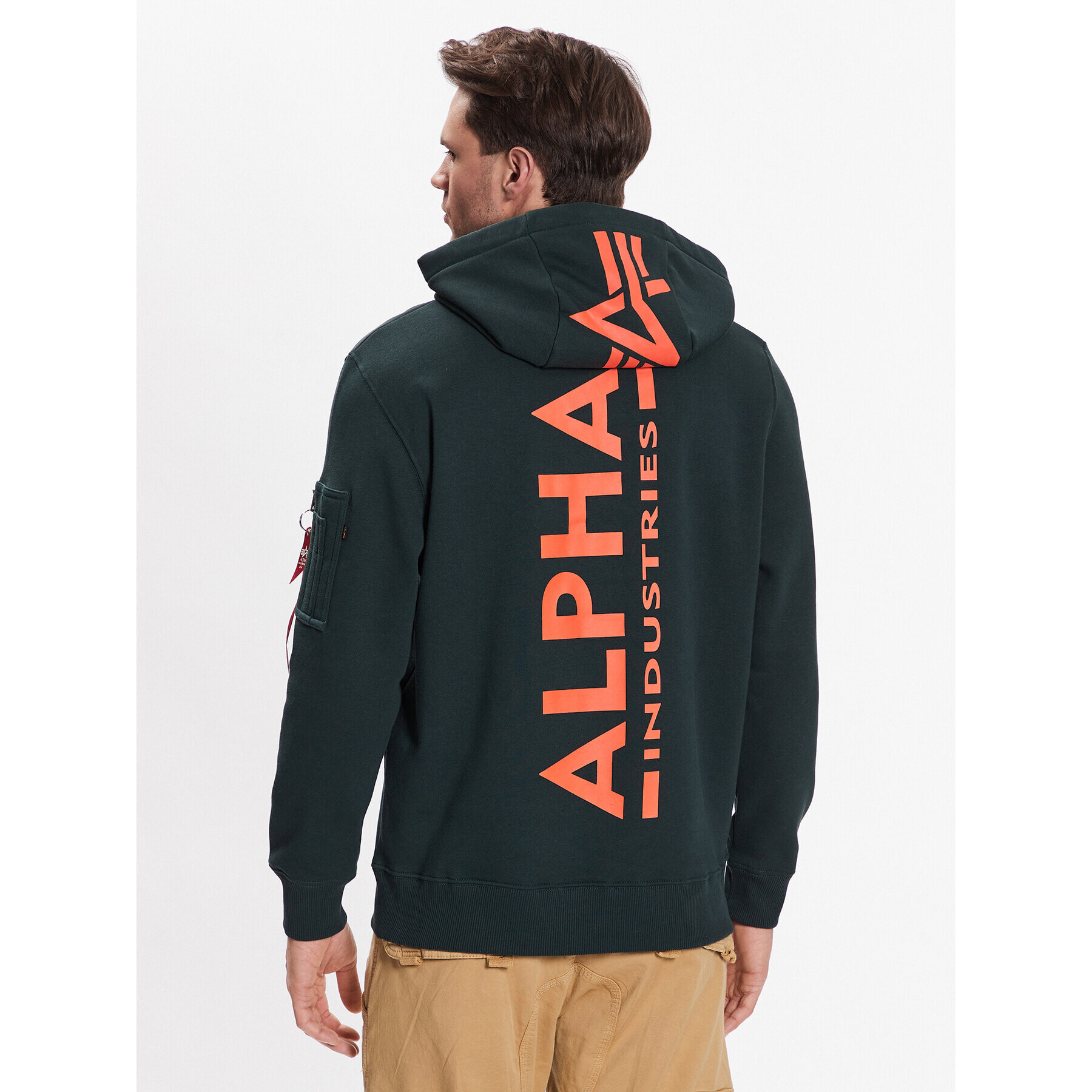 Alpha Industries Mikina Back Print 178318 Tmavomodrá Regular Fit - Pepit.sk